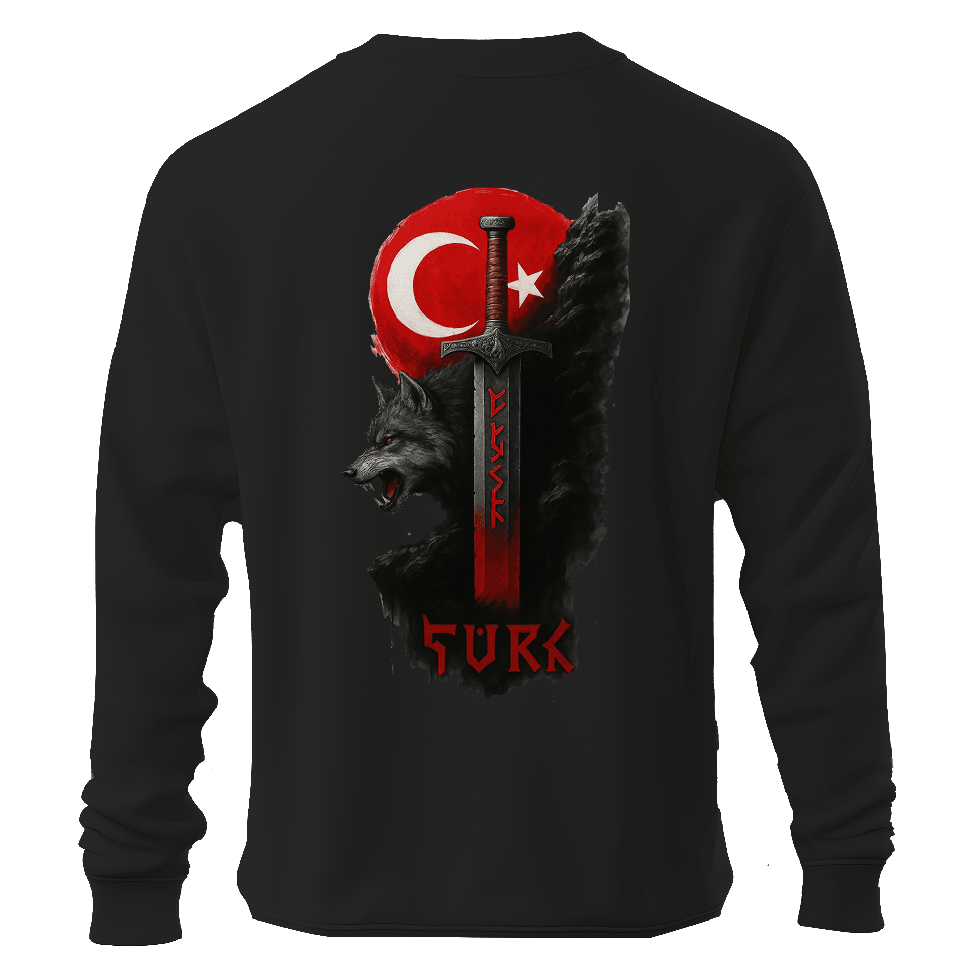 Kanlı Hilal Ön ve Arka Baskı   (Unisex Kapüşonsuz)