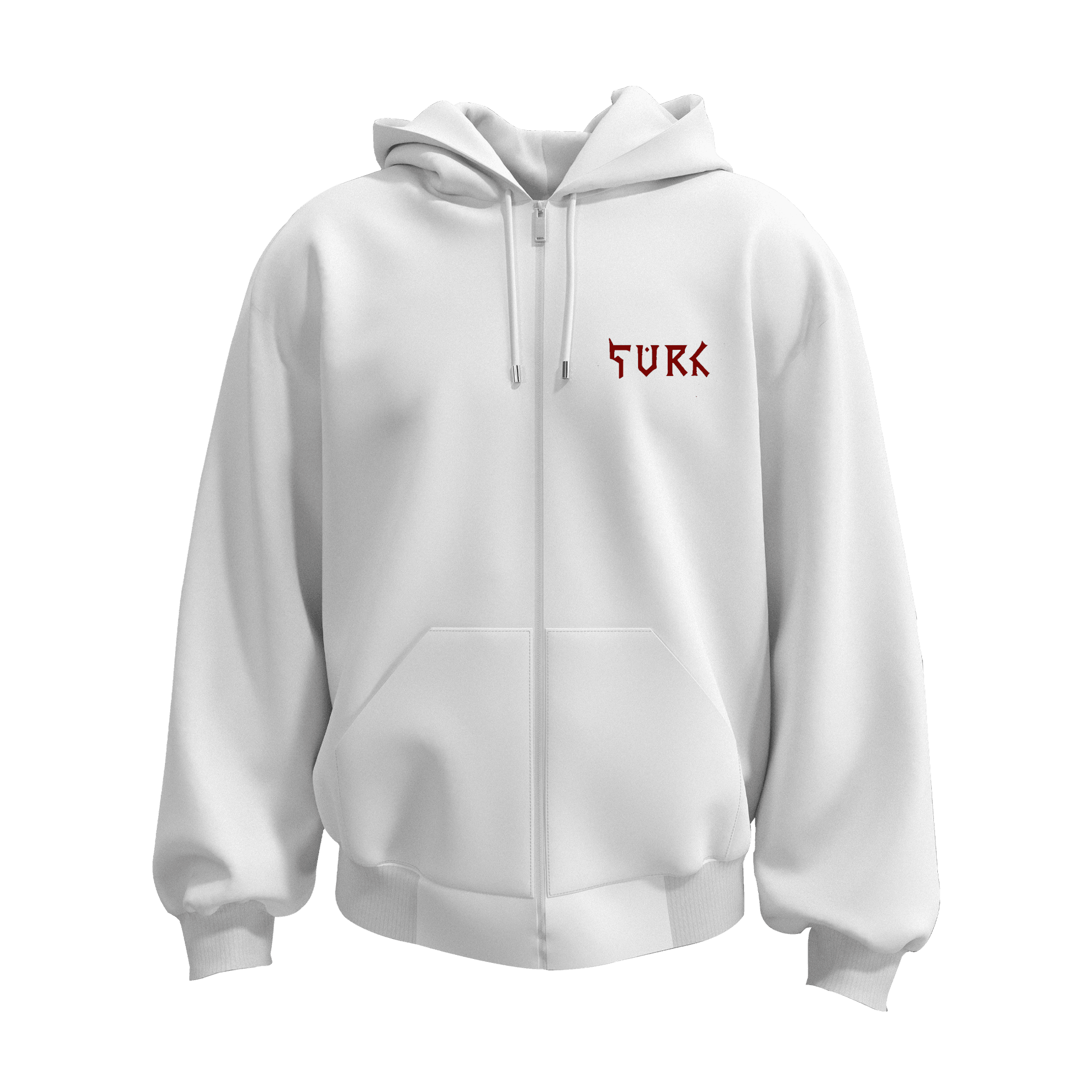 Kanlı Hilal Ön ve Arka Baskı    (Unisex Fermuarlı Hoodie )