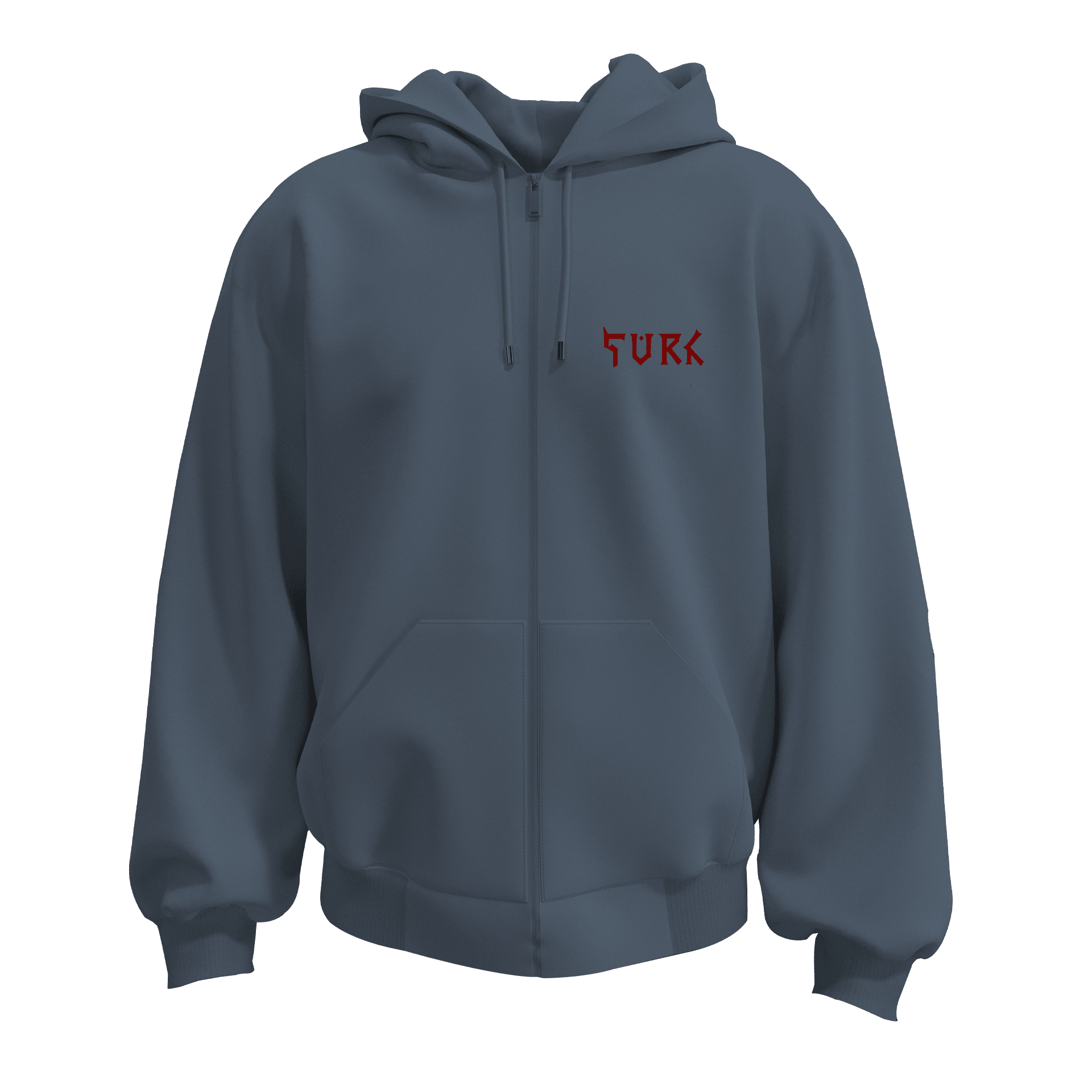 Kanlı Hilal Ön ve Arka Baskı    (Unisex Fermuarlı Hoodie )