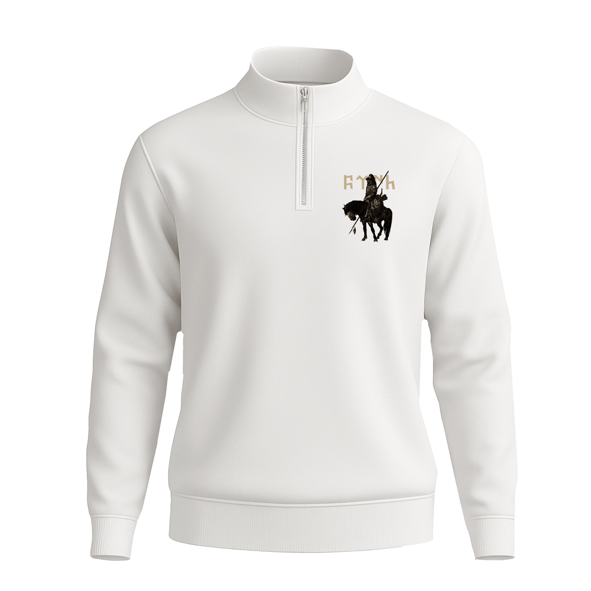 Türk Hakanı  Ön Ve Arka  Baskılı (Unisex Yarım Fermuarlı Sweat)