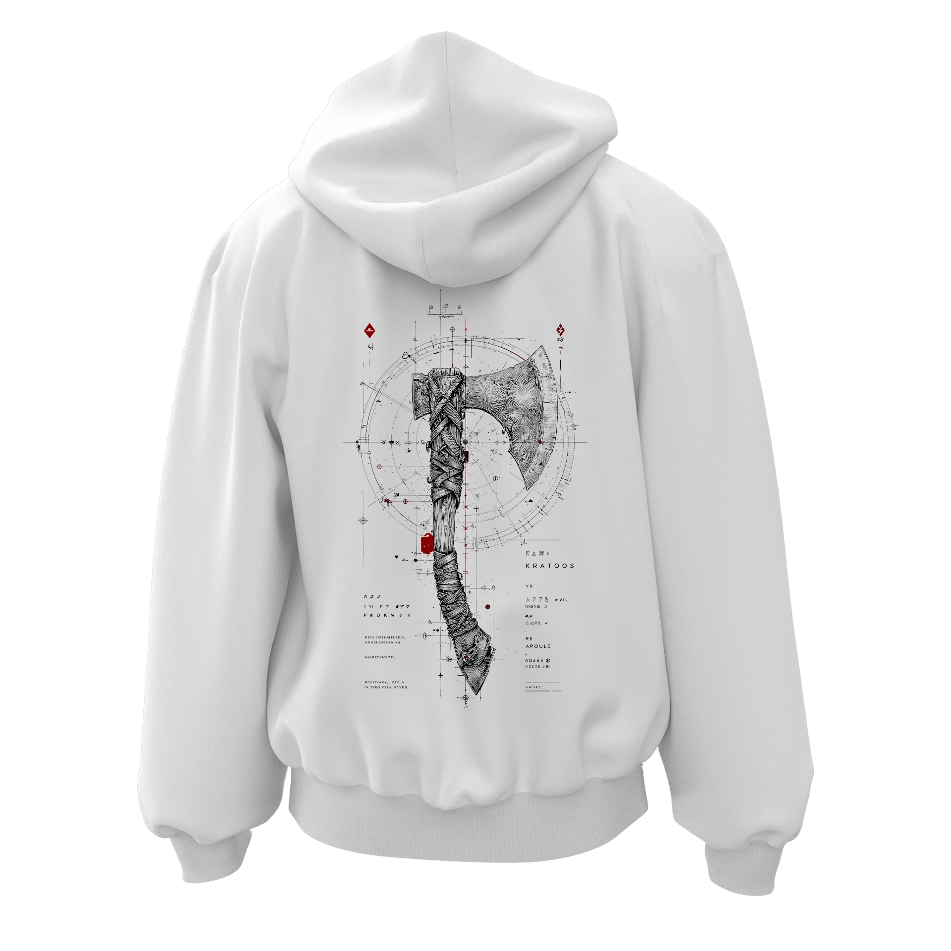 Leviathan Axe Ön Ve Arka Baskılı (Unisex Fermuarlı Hoodie)