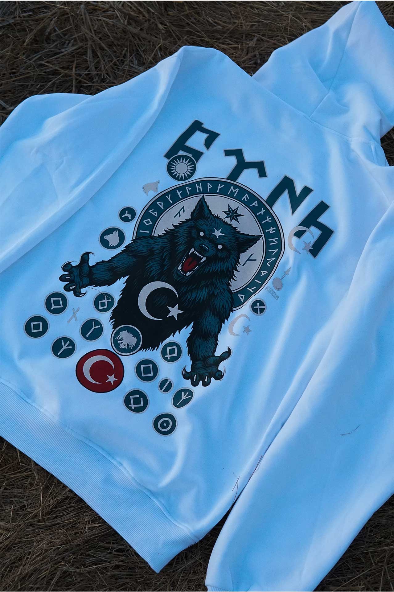 Çılgın Yürek Ön ve Arka Baskı Baskılı   (Unisex Fermuarlı Hoodie )