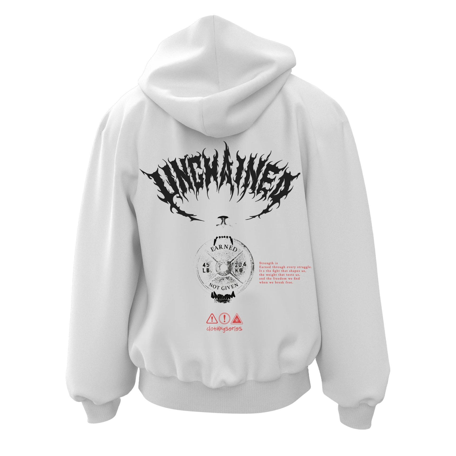 UNCHAINED Ön Ve Arka  Baskılı (Unisex Fermuarlı)