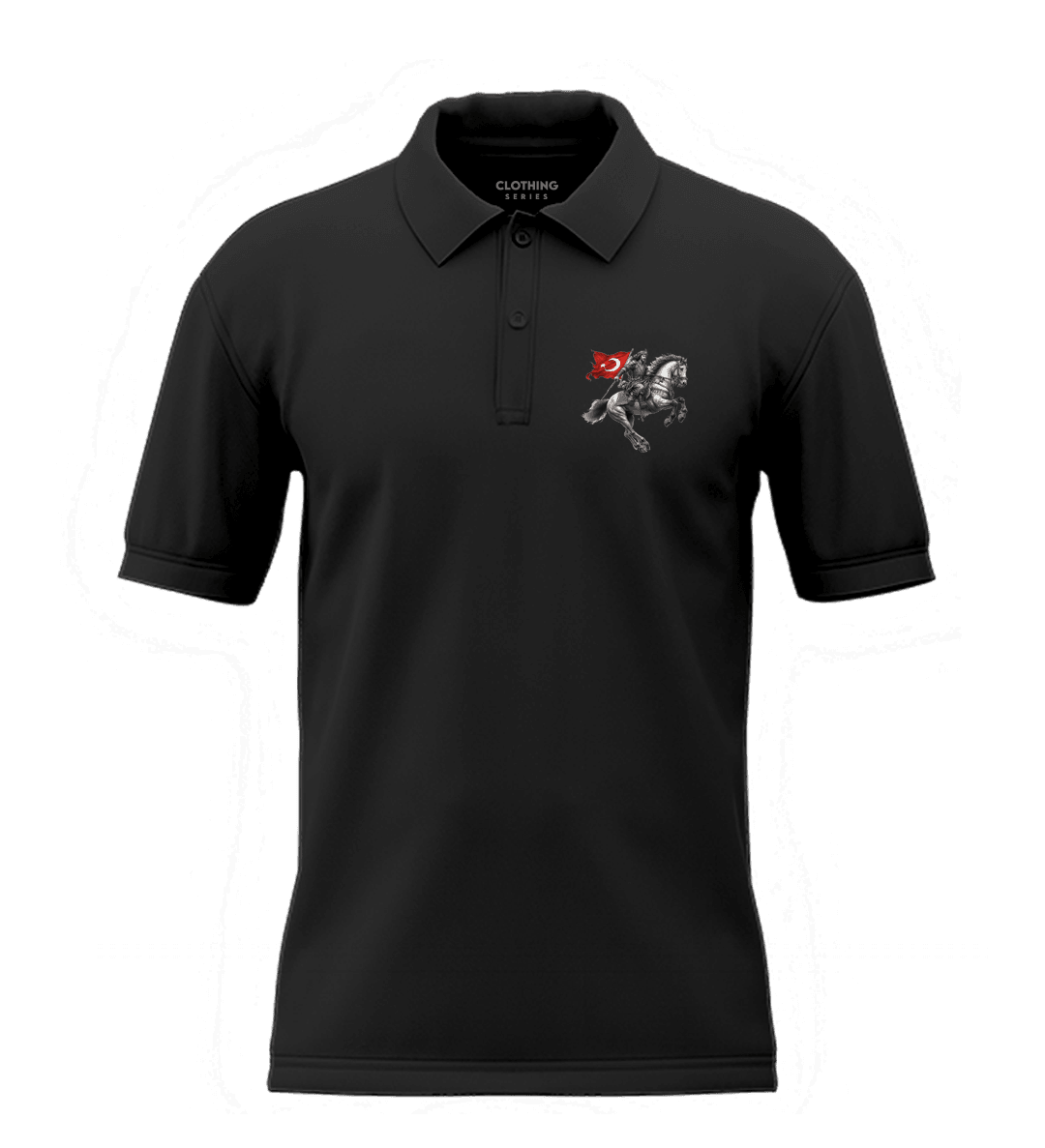 Türk Atlısı Savaşçı   Ön  Baskılı (Unisex Polo Yaka)