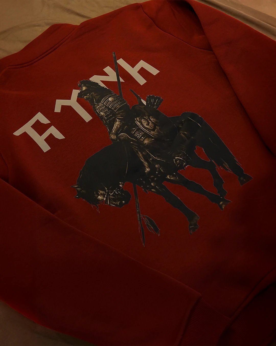 Türk Hakanı  Ön Ve Arka  Baskılı  Türk Serisi (Unisex Yarım Fermuarlı Sweat)