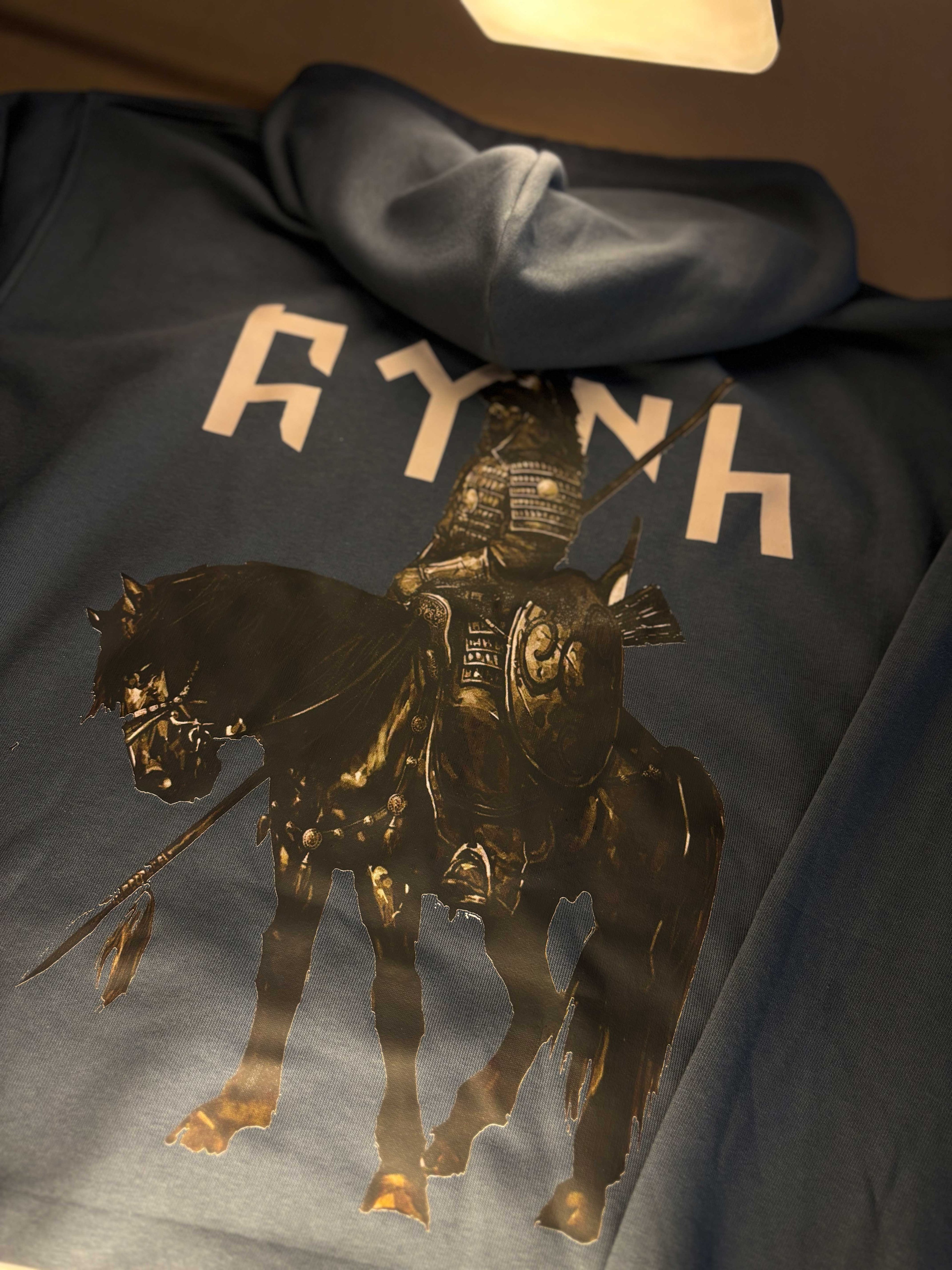 Türk Hakanı Ön ve Arka Baskı Baskılı   (Unisex Fermuarlı Hoodie )