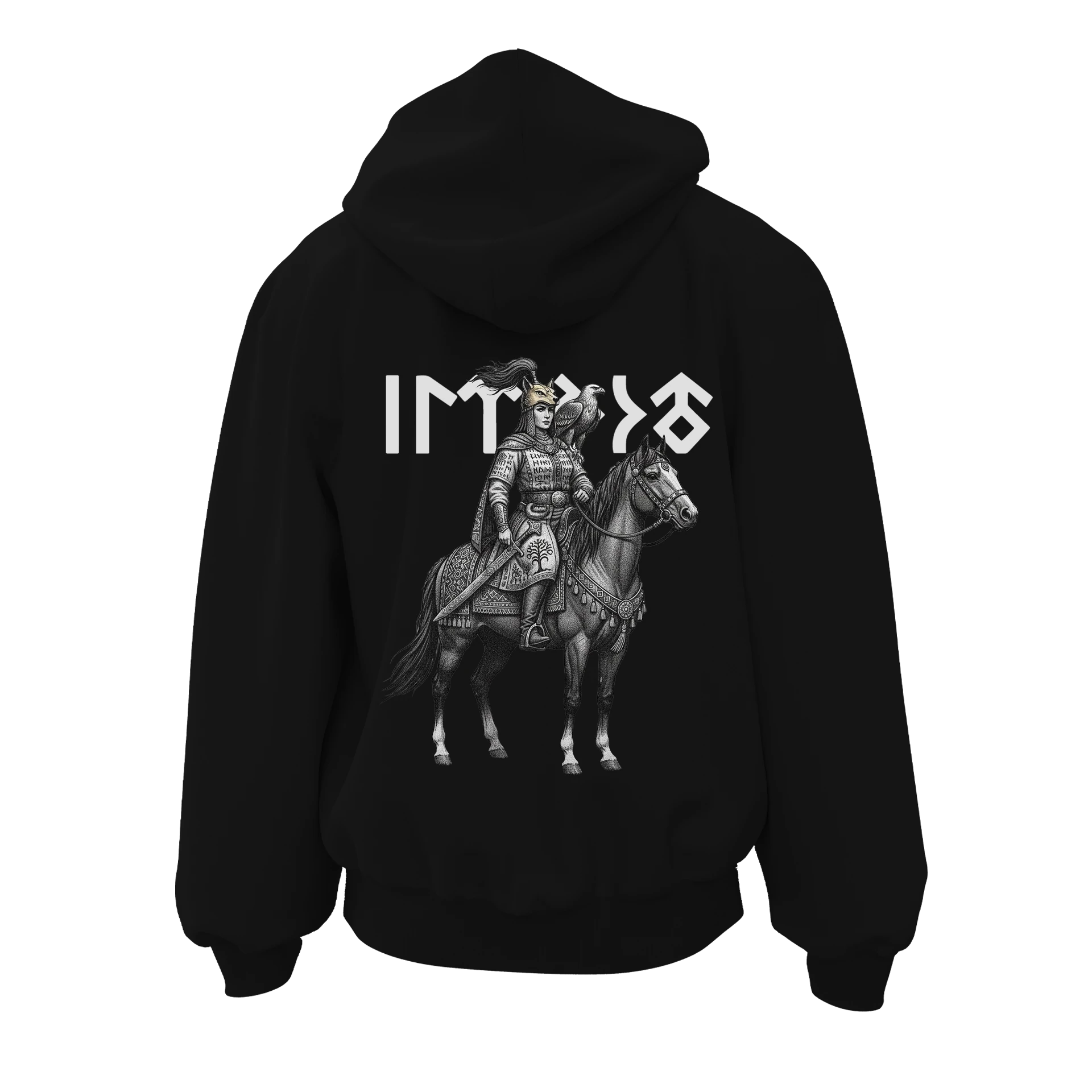 Tomris Hatun  Ön ve Arka  Türk Serisi (Unisex Fermuarlı Hoodie )