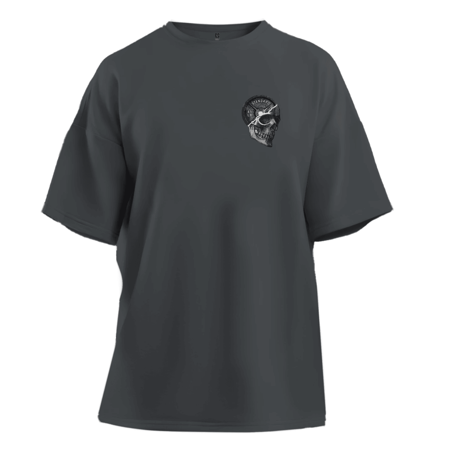 Dumbell Skull II Ön Ve Arka Baskılı Spor Series (Unisex Tişört )