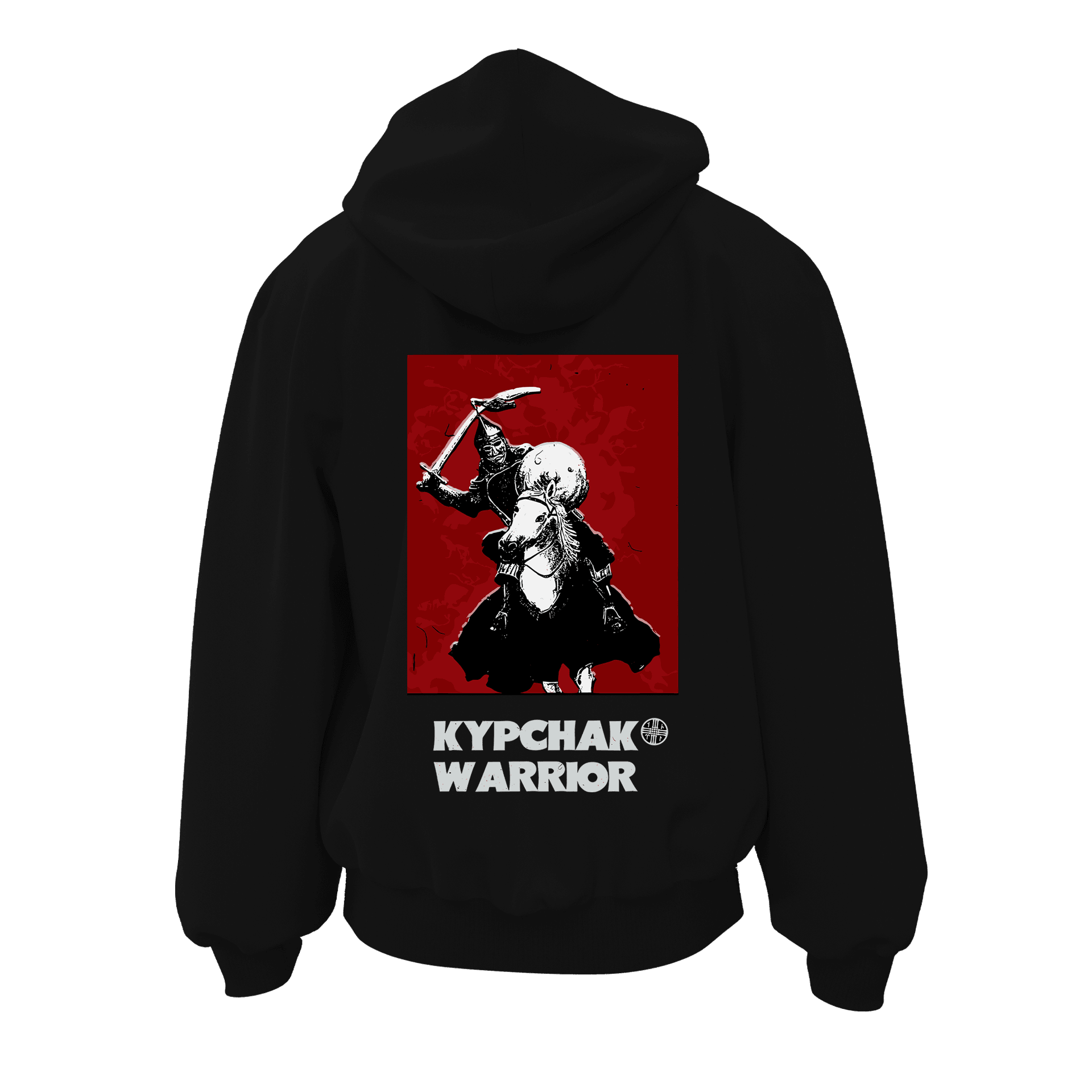 Kıpçak Warrior Ön ve Arka Baskı Baskılı   (Unisex Fermuarlı Hoodie )