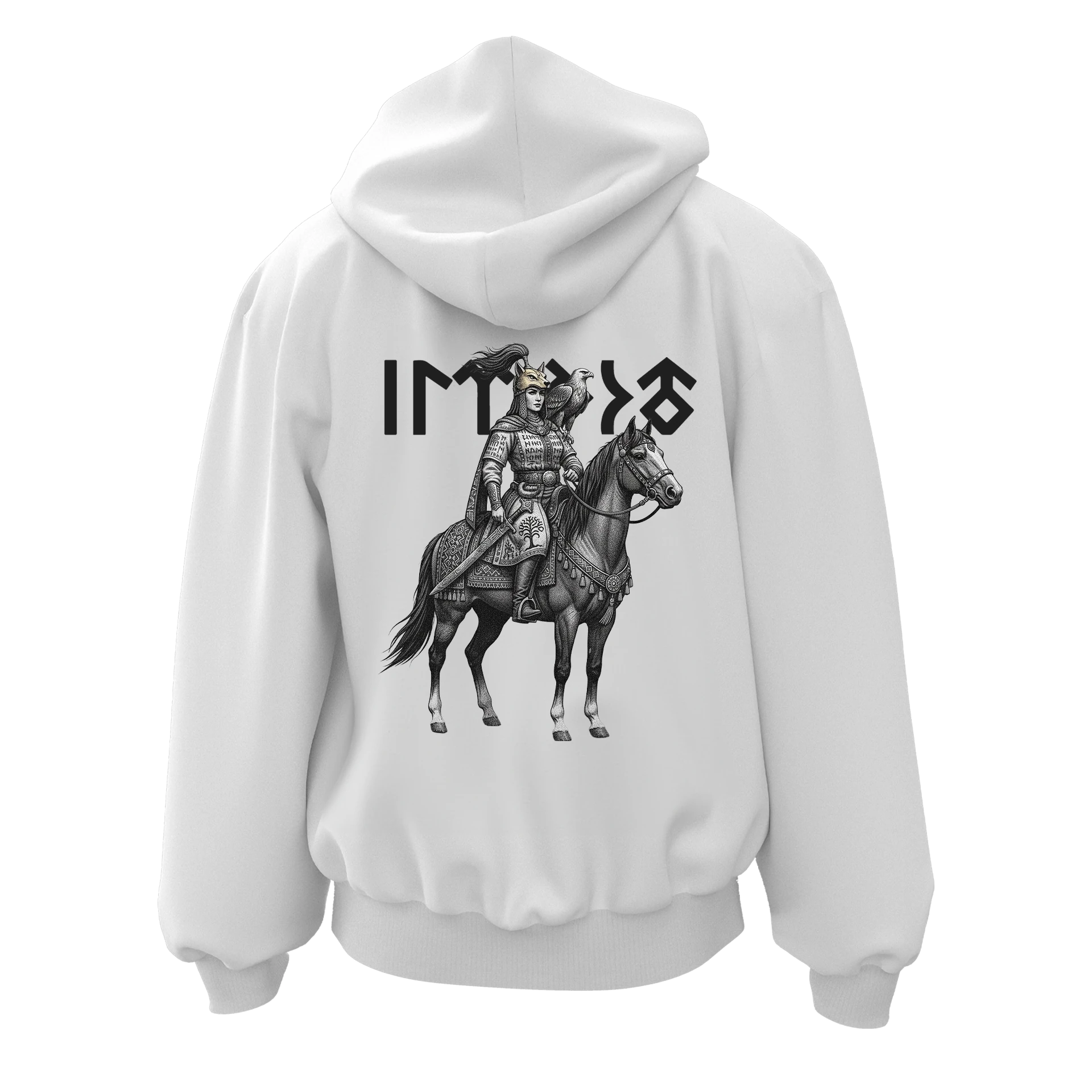 Tomris Hatun  Ön ve Arka  Türk Serisi (Unisex Fermuarlı Hoodie )