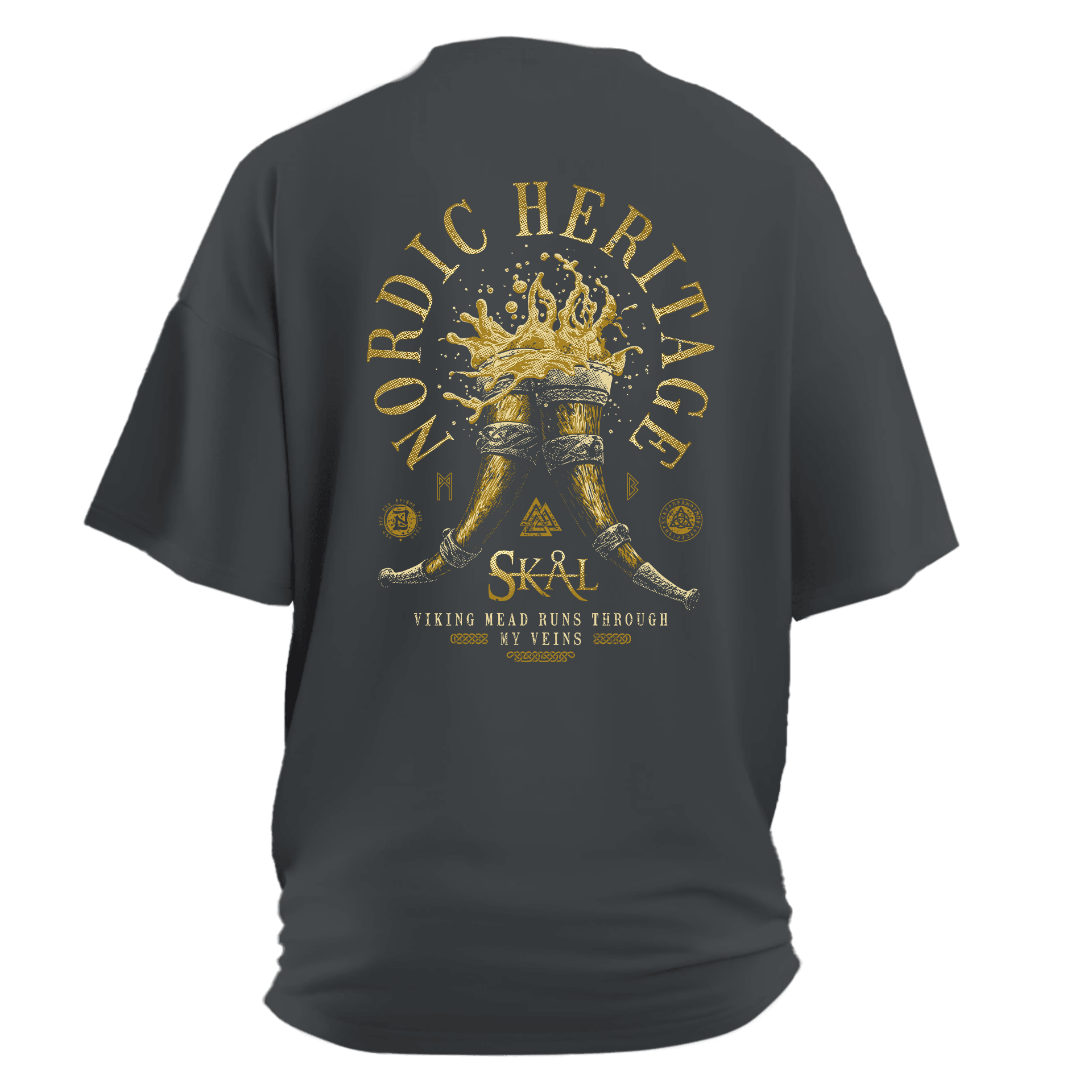 Nordic Heritage Ön Ve Arka Baskılı Nordic Series   Ön  ve Arka Baskılı Nordic(Unisex Tişört)