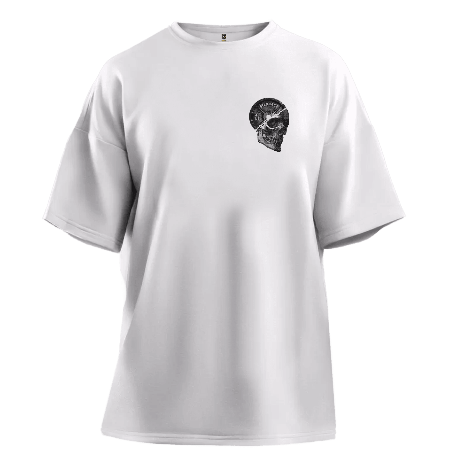Dumbell Skull II Ön Ve Arka Baskılı Spor Series (Unisex Tişört )