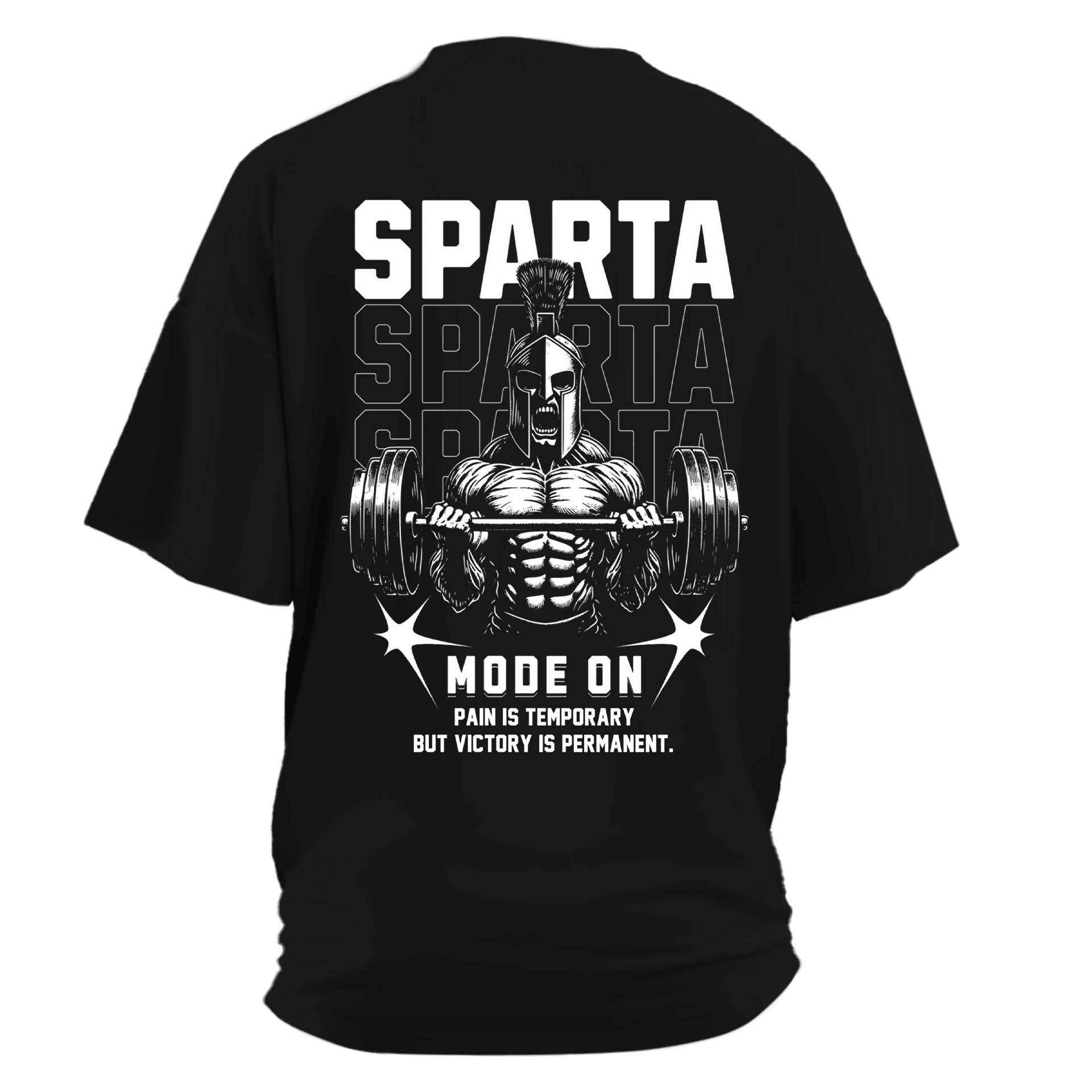 Sparta Mode ON  Ön ve Arka Baskılı  (Unisex Tişört )