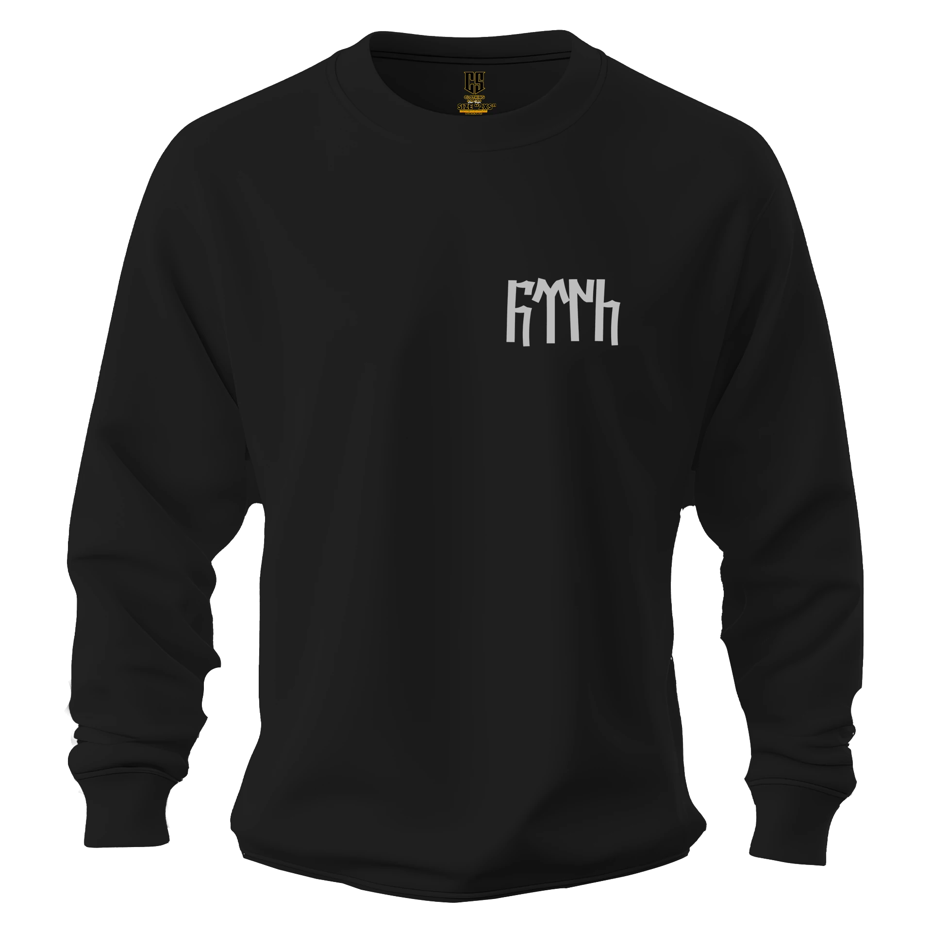 Türk Text M  Siyah  Ön  ve Arka BASKILI Kapüşonsuz ( Outlet Tek Beden) 