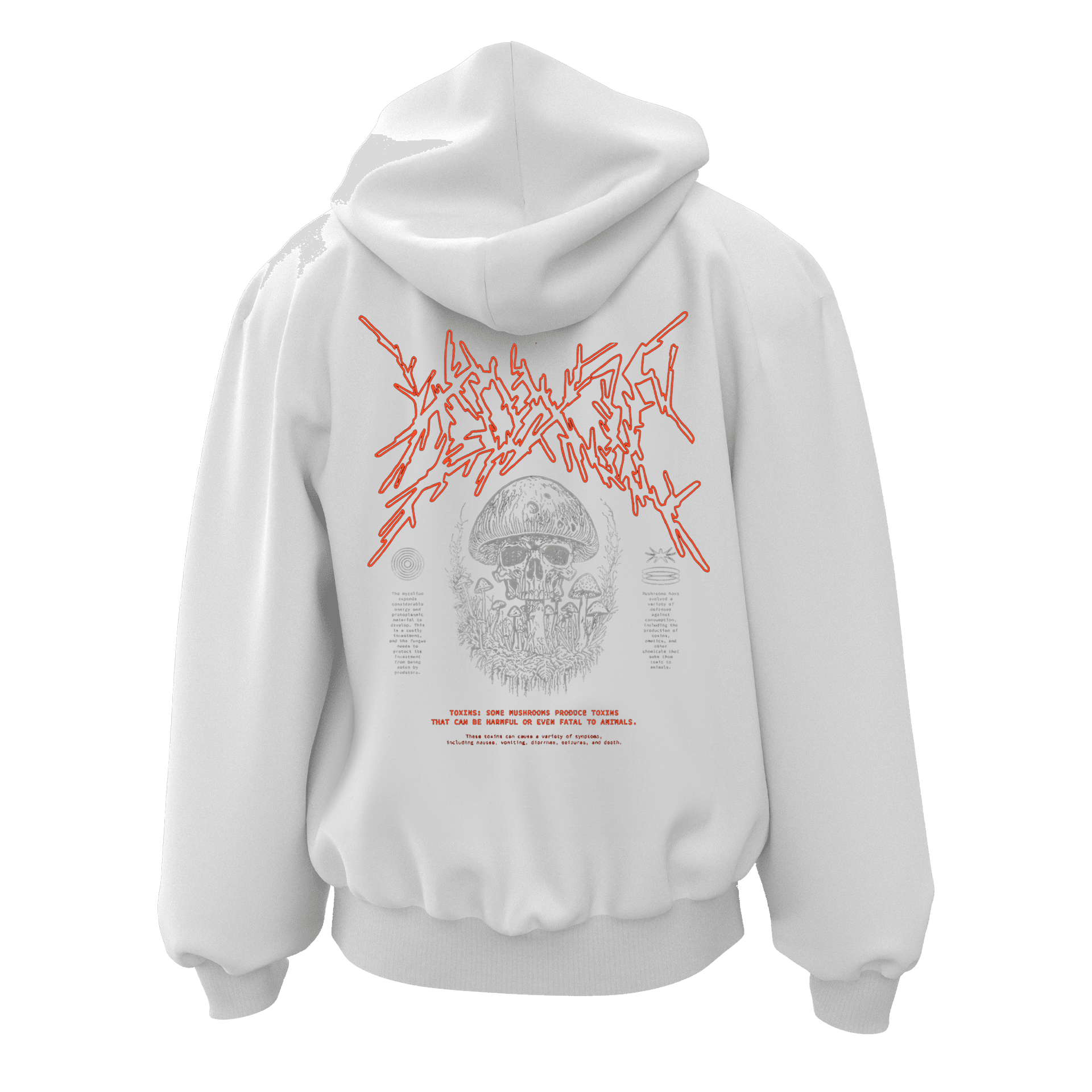Toxic Mushroom  Ön Ve Arka  Baskılı  Gothic Series (Unisex Fermuarlı Hoodie )