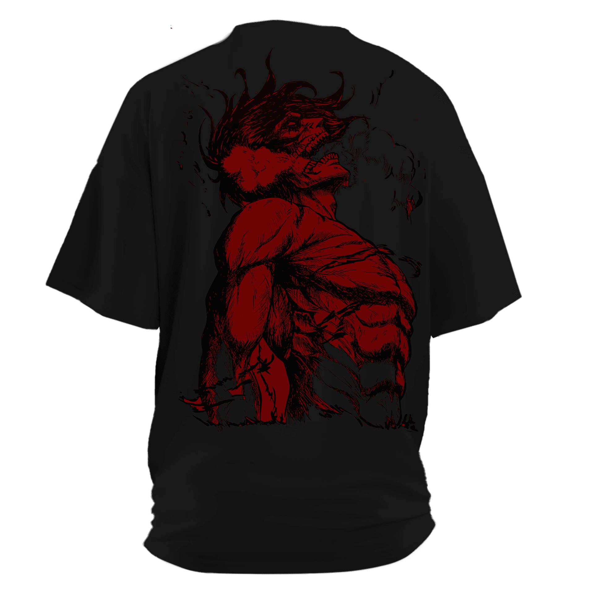 Attack on Titan Anime Series Arka ve Ön Baskılı (Unisex Tişört )