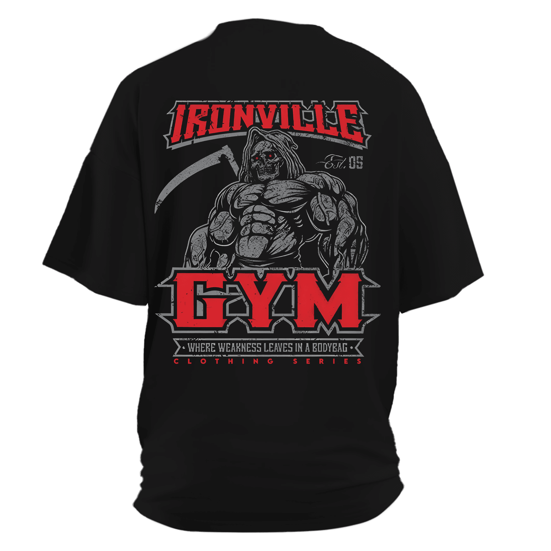 İronville Gym  Ön Ve Arka Baskılı Spor Series (Unisex Tişört )