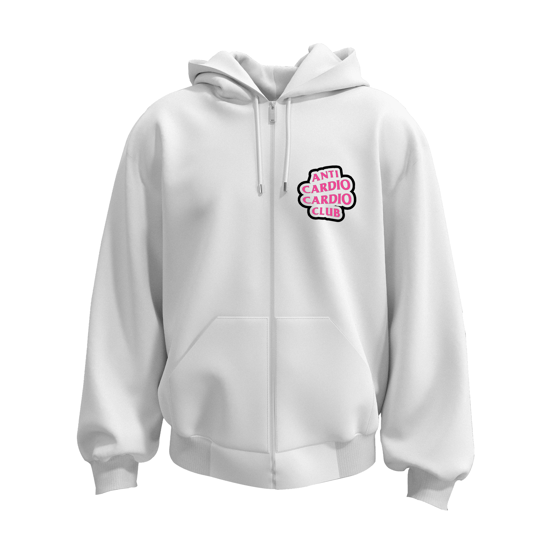 Anti Cardio Club Ön Ve Arka  Baskılı  Gothic Series (Unisex Fermuarlı Hoodie )