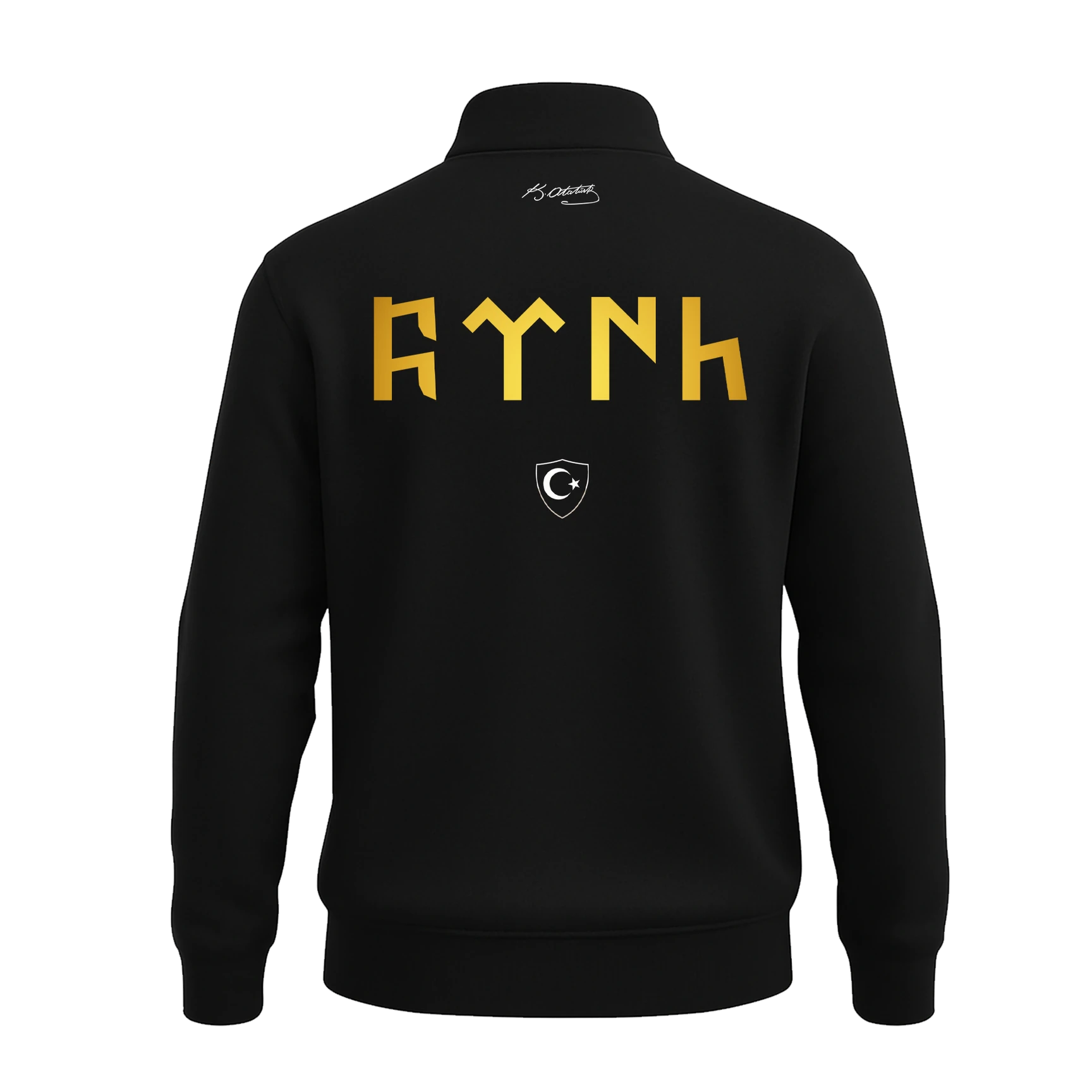 Türk Arma  XL Ön ve  Arka BASKILI Yarım Fermuarlı ( Outlet Tek Beden) 