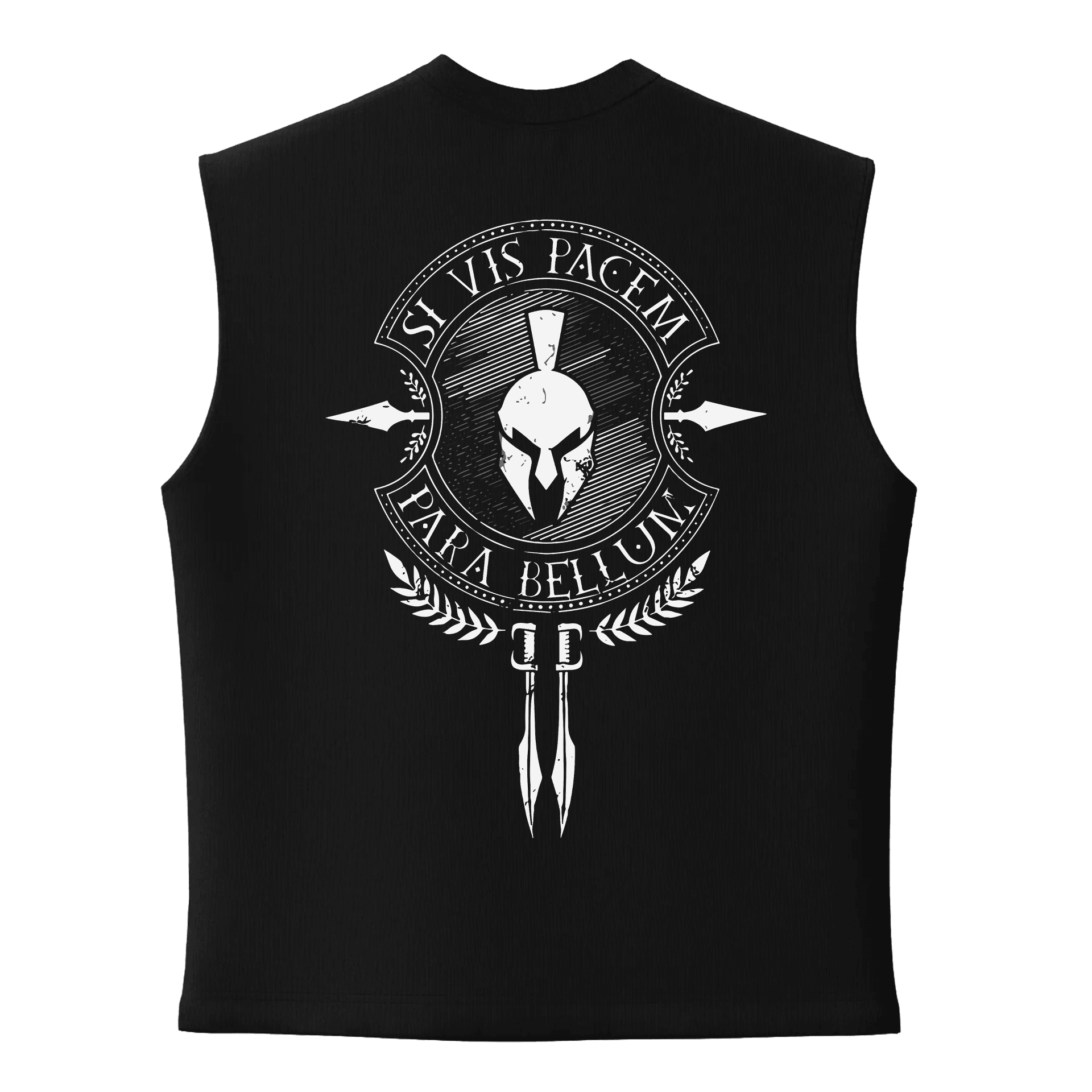  Spartan Para Bellum Ön Nakışlı ve Arka Baskılı  Ön ve Arka Baskılı  (Unisex Sleeveless Atlet )