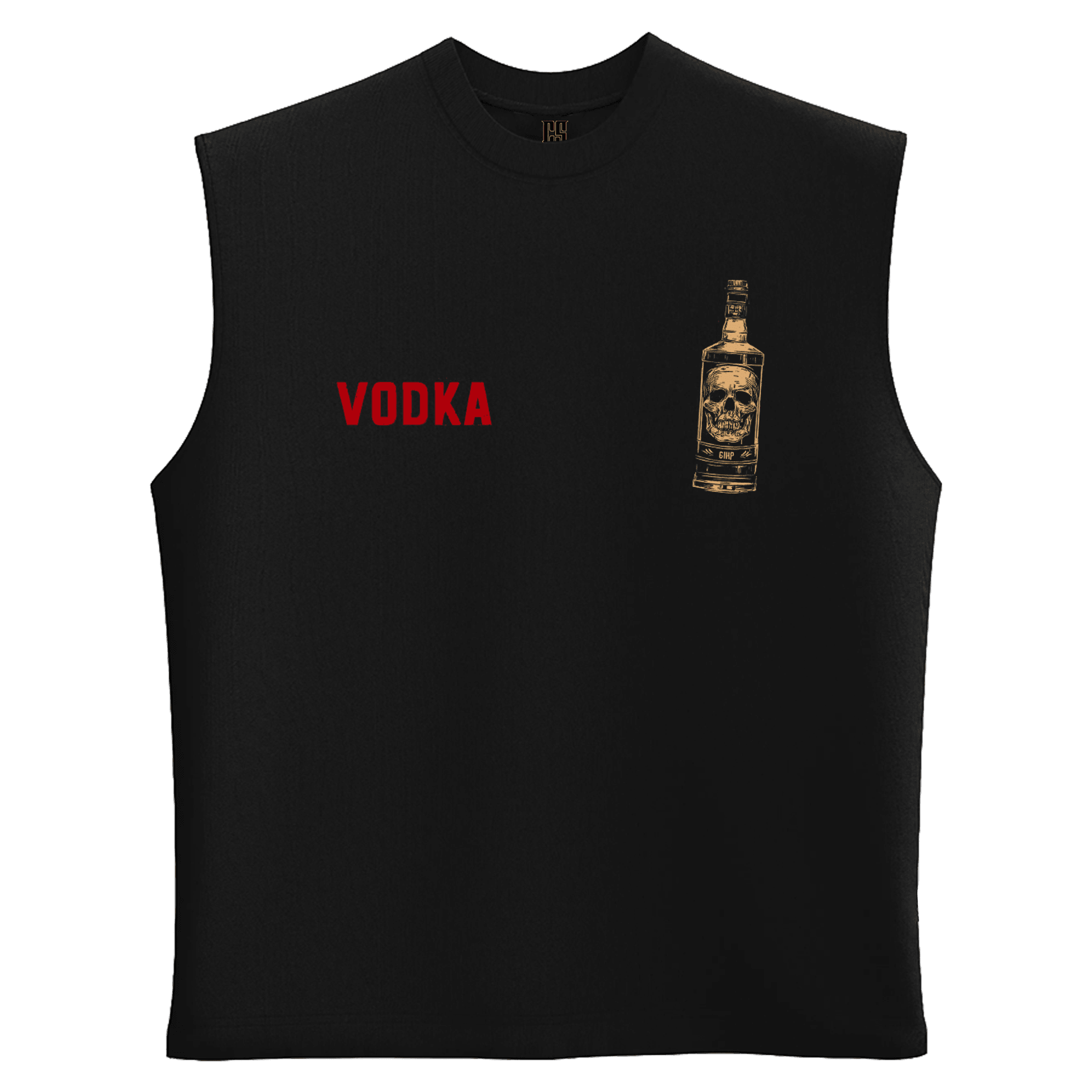 Vodka   Alcohol  Series Ön ve Arka Baskılı  (Unisex Sleeveless Atlet )