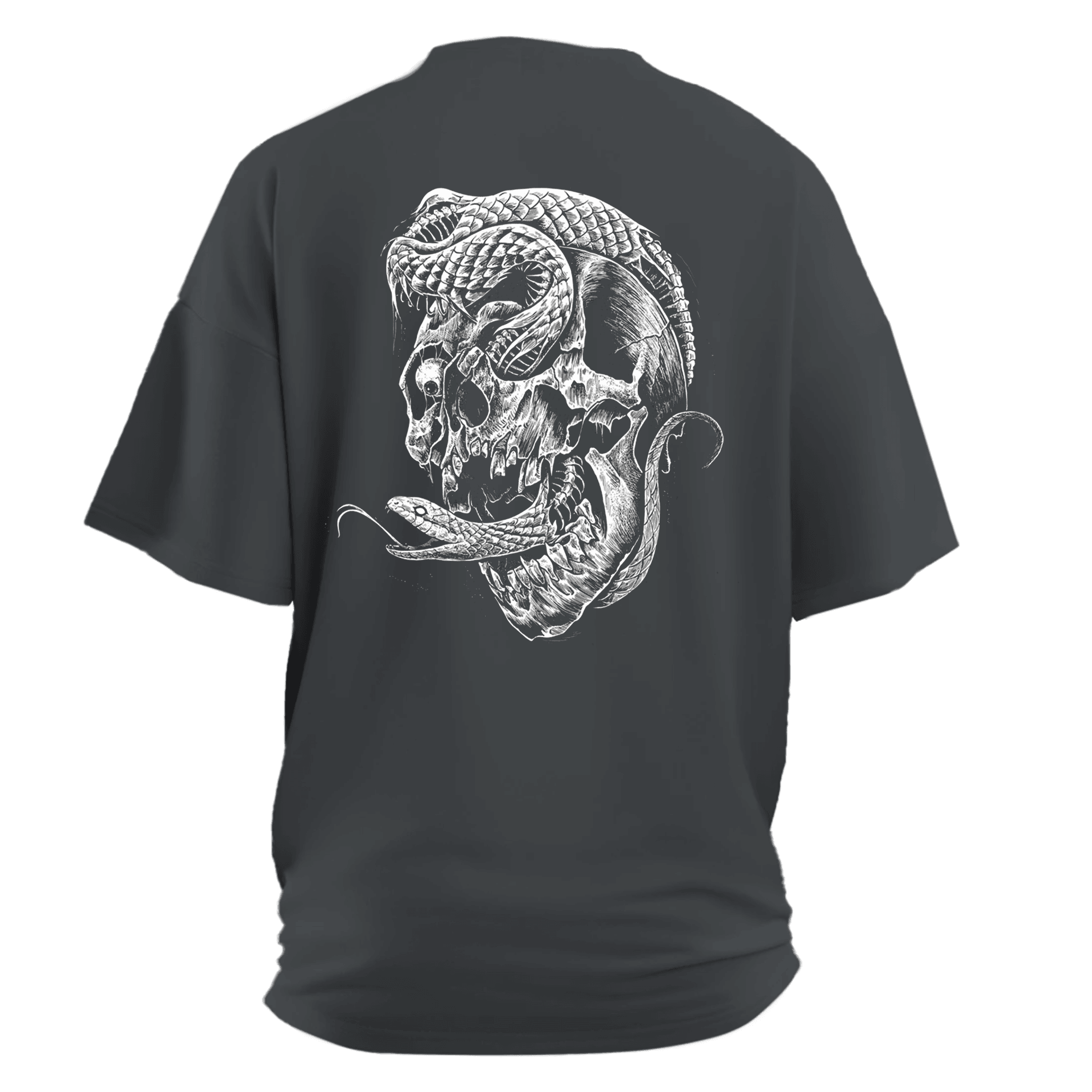 Snake Skull Gothic Series Ön ve Arka Baskılı (Unisex Tişört)