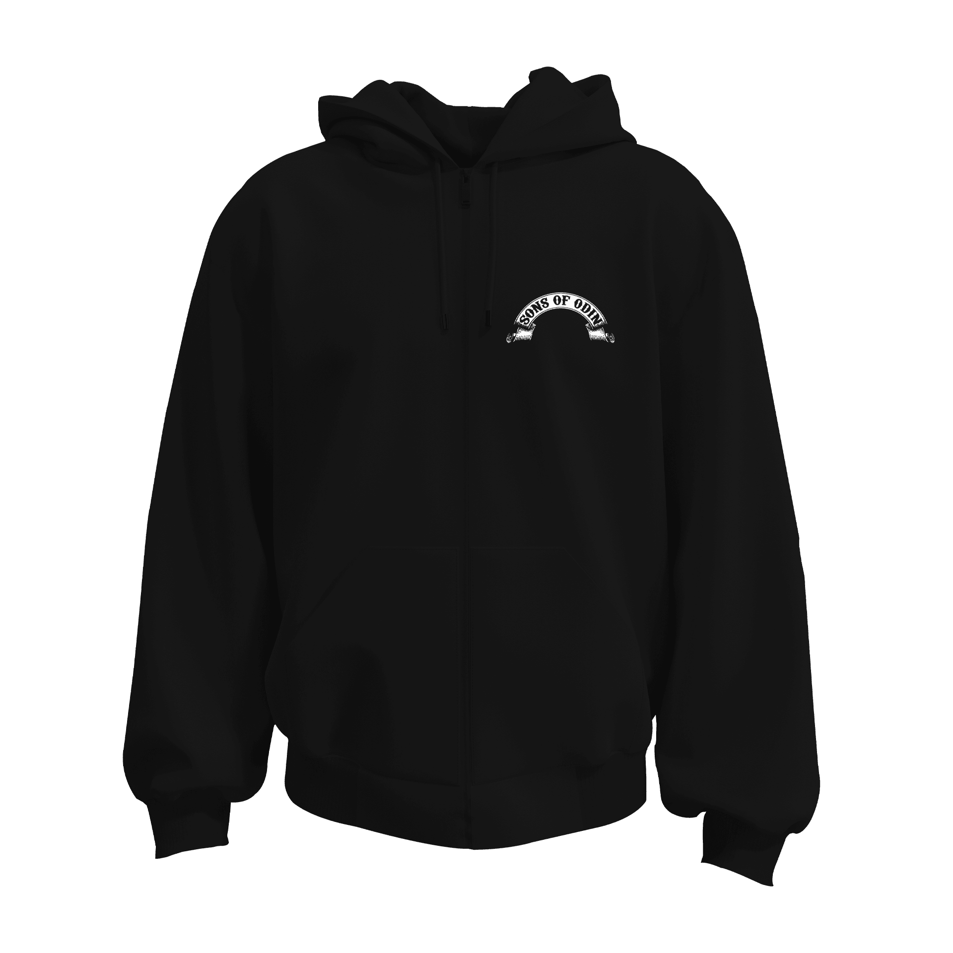 Sons of Odin Valhalla  Ön Baskılı Nordic  (Unisex Fermuarlı Hoodie)