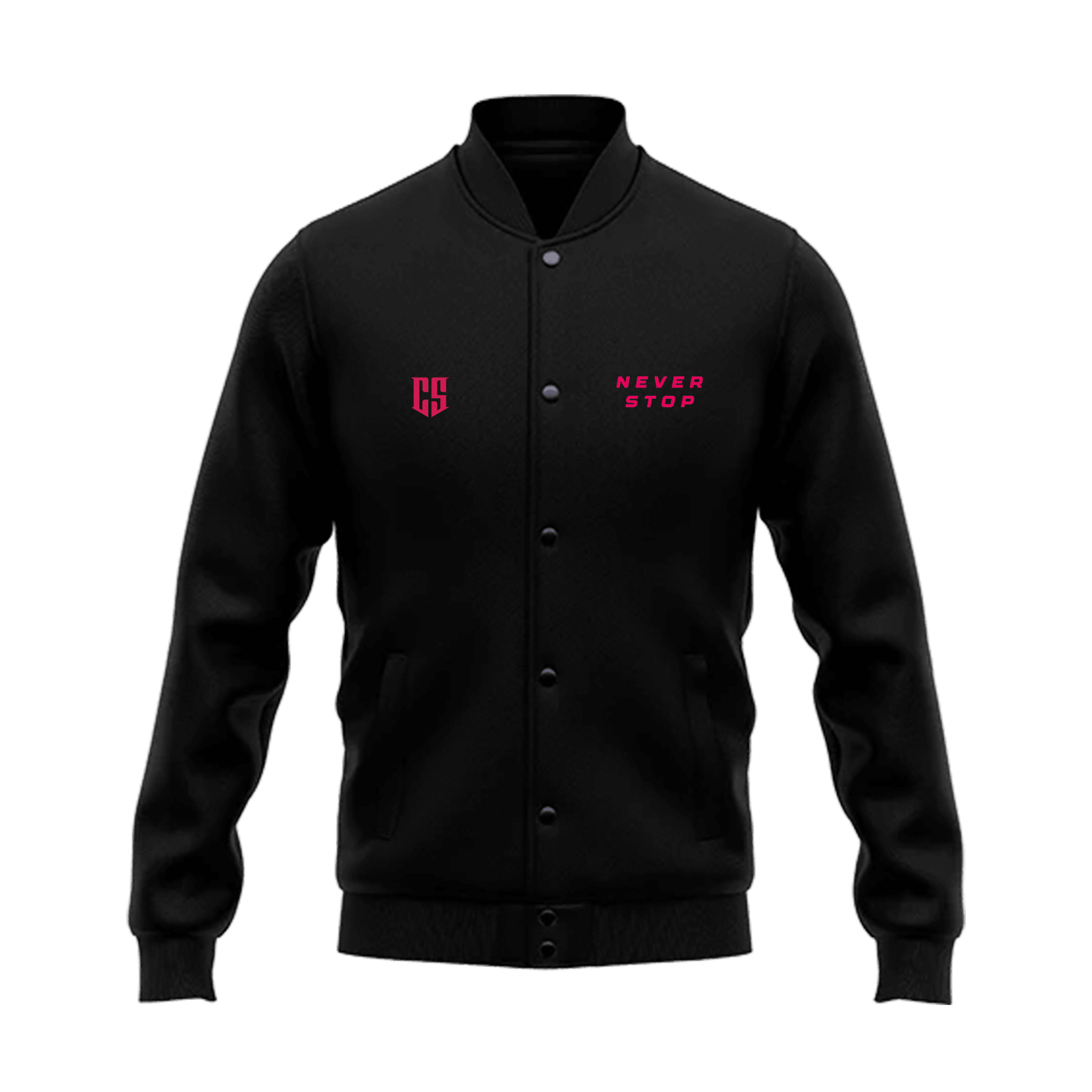 Never Stop Spor Series Ön Ve Arka Baskılı (Unisex Kolej ceketi)