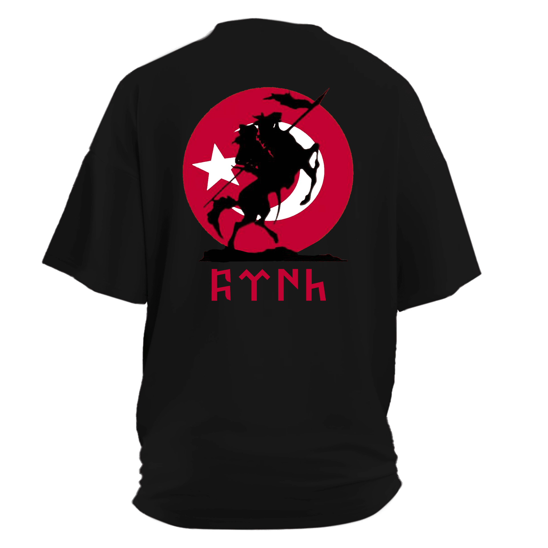Türk Atlısı Ön Ve Arka  Baskılı   (Unisex Tişört)