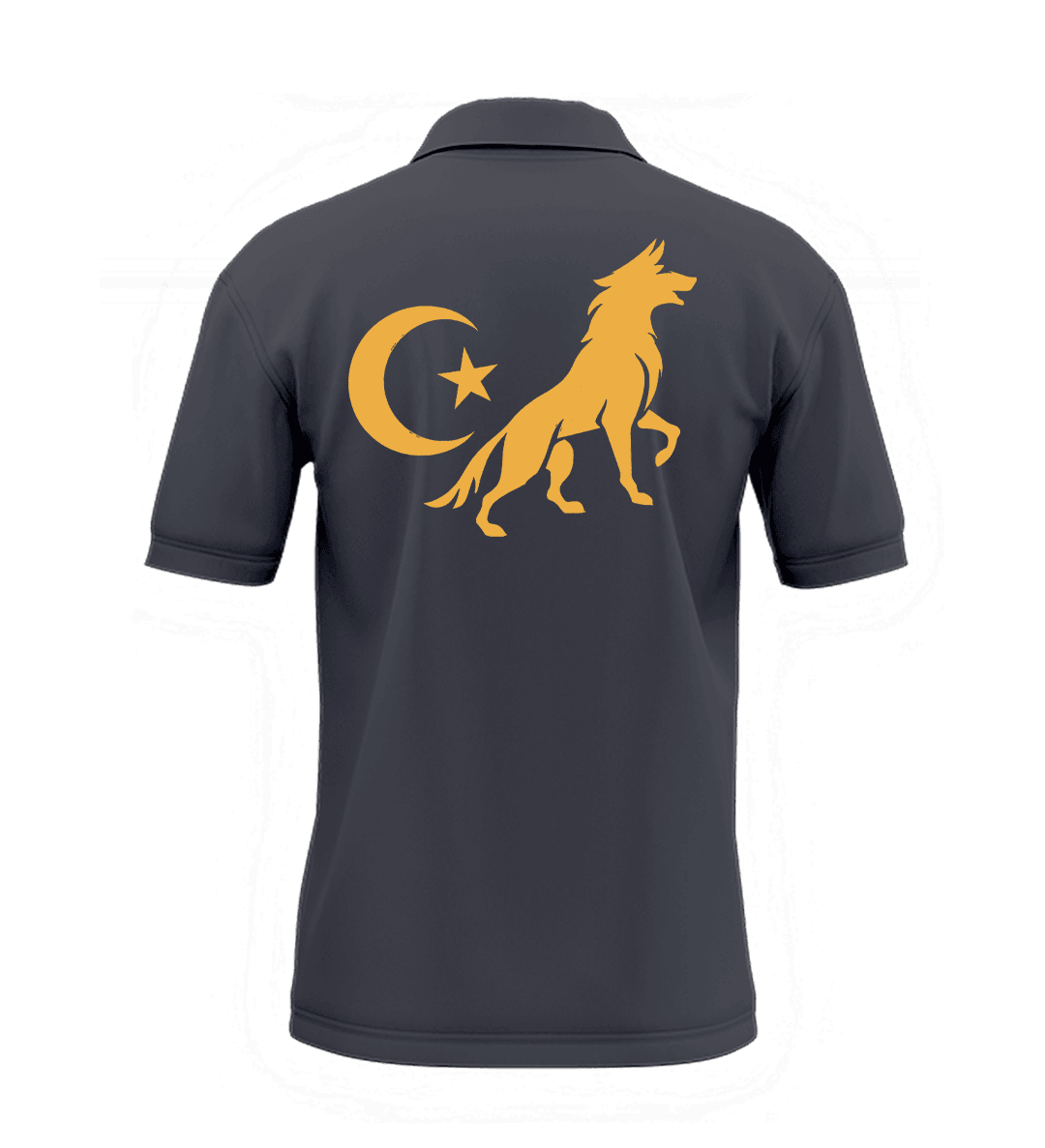 Kurt Hilal Ön Ve Arka  Baskılı (Unisex Polo Yaka)