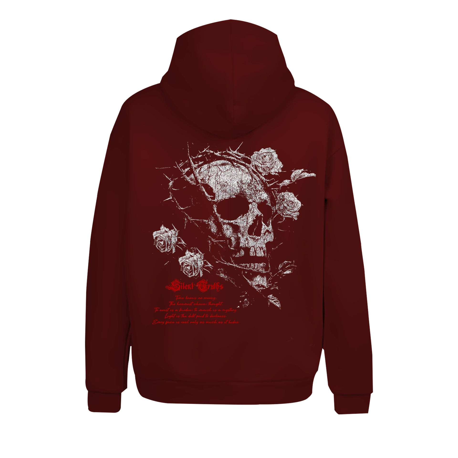 Silent Truths Skull  Ön ve Arka Baskılı  (Unisex Hoodie )