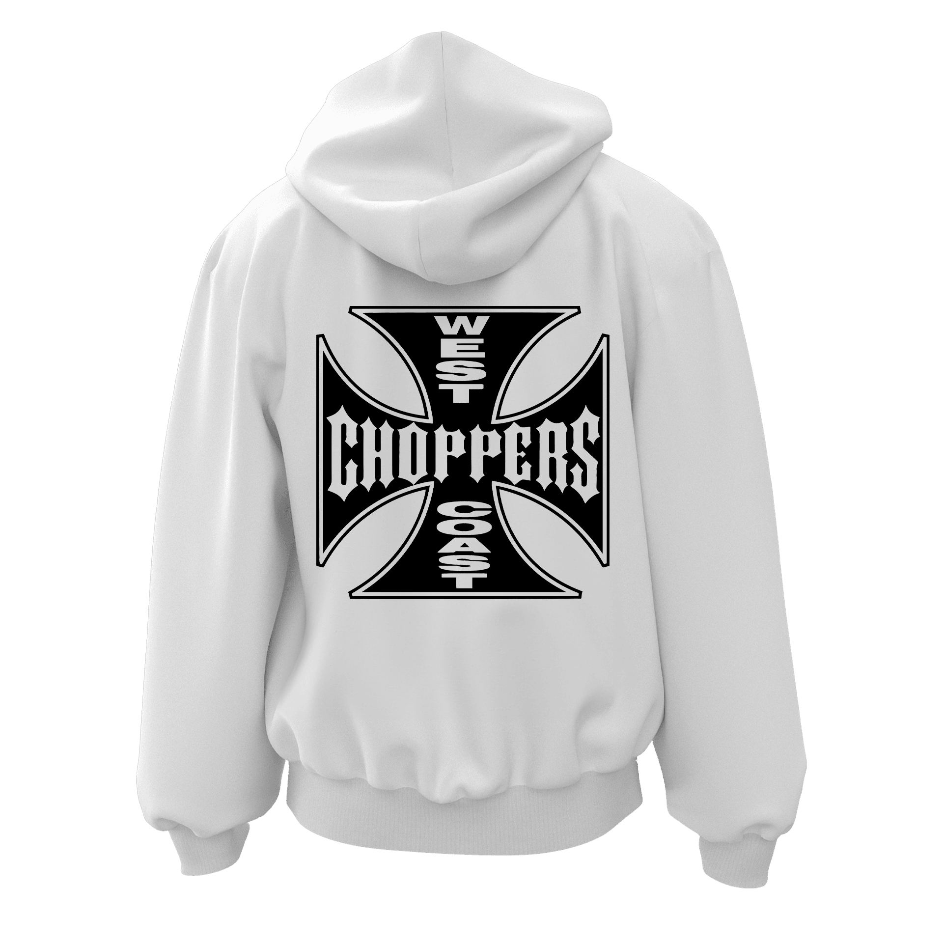 West Chopper Ön Ve Arka  Baskılı  Moto Series (Unisex Fermuarlı Hoodie )