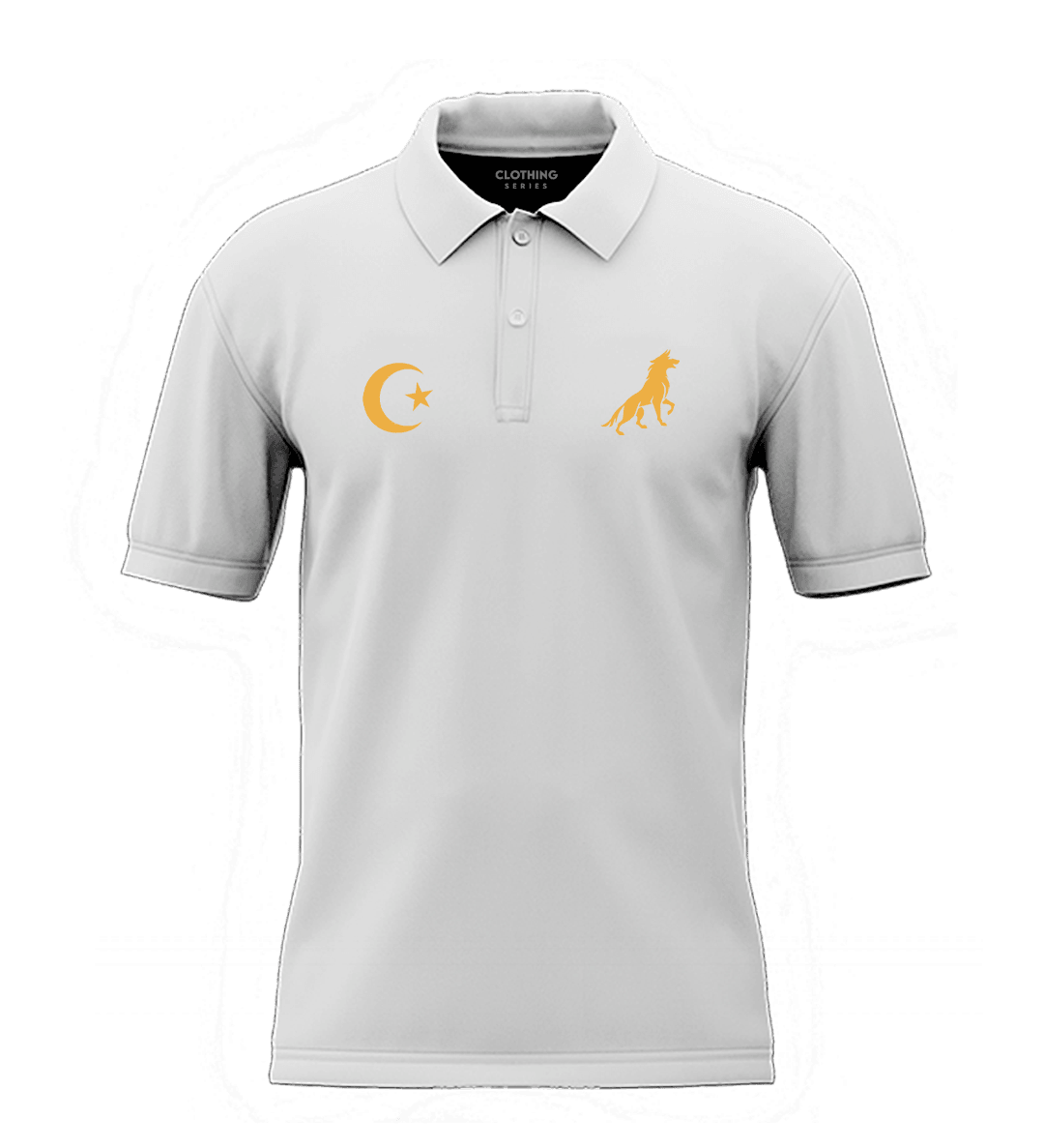 Kurt Hilal Ön Ve Arka  Baskılı (Unisex Polo Yaka)