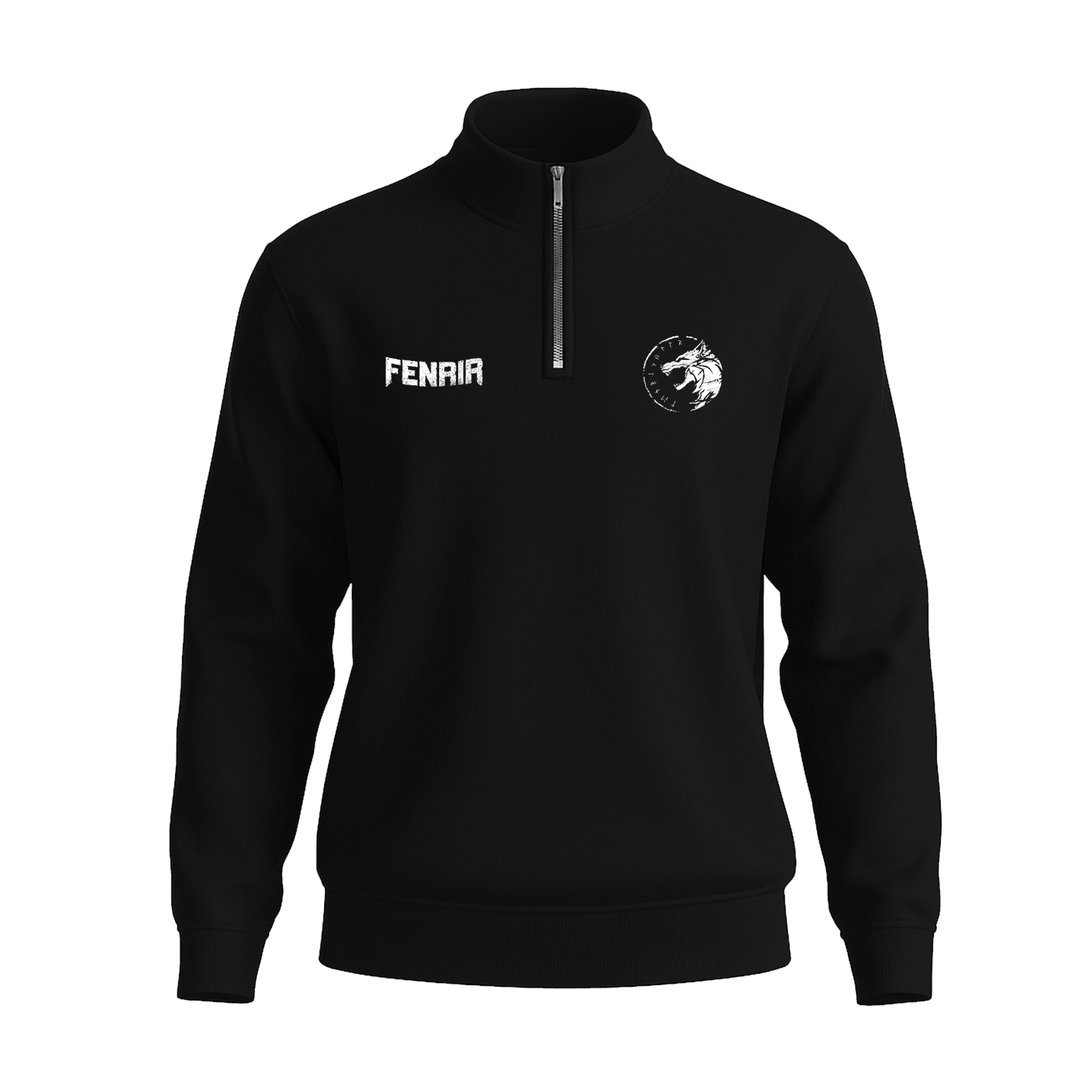 Fenrir II   Ön Ve Arka  Baskılı (Unisex Yarım Fermuarlı Sweat)