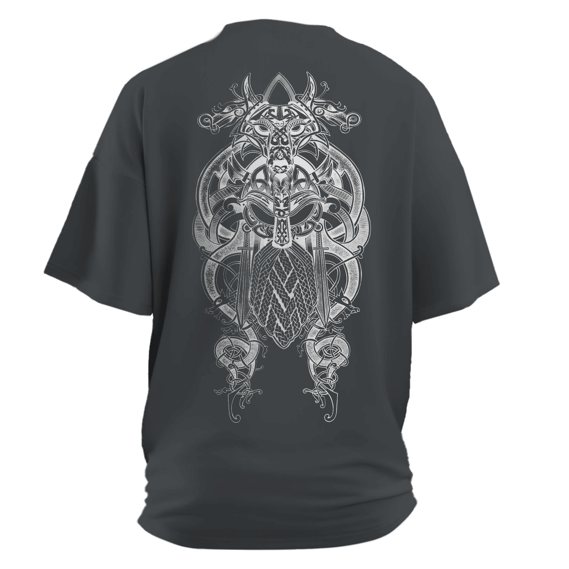 Nord Wolf  Ön Ve Arka Baskılı Nordic(Unisex Tişört)