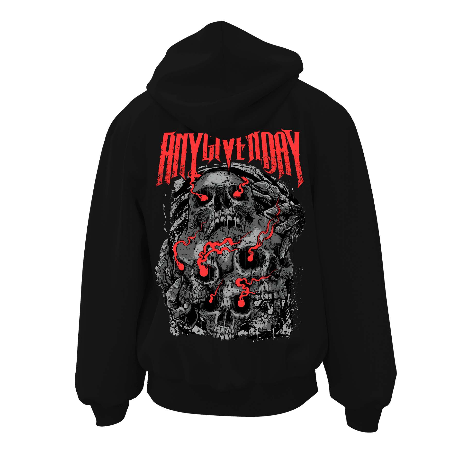 Anygivenday  Ön Ve Arka  Baskılı  Gothic Series (Unisex Fermuarlı Hoodie )