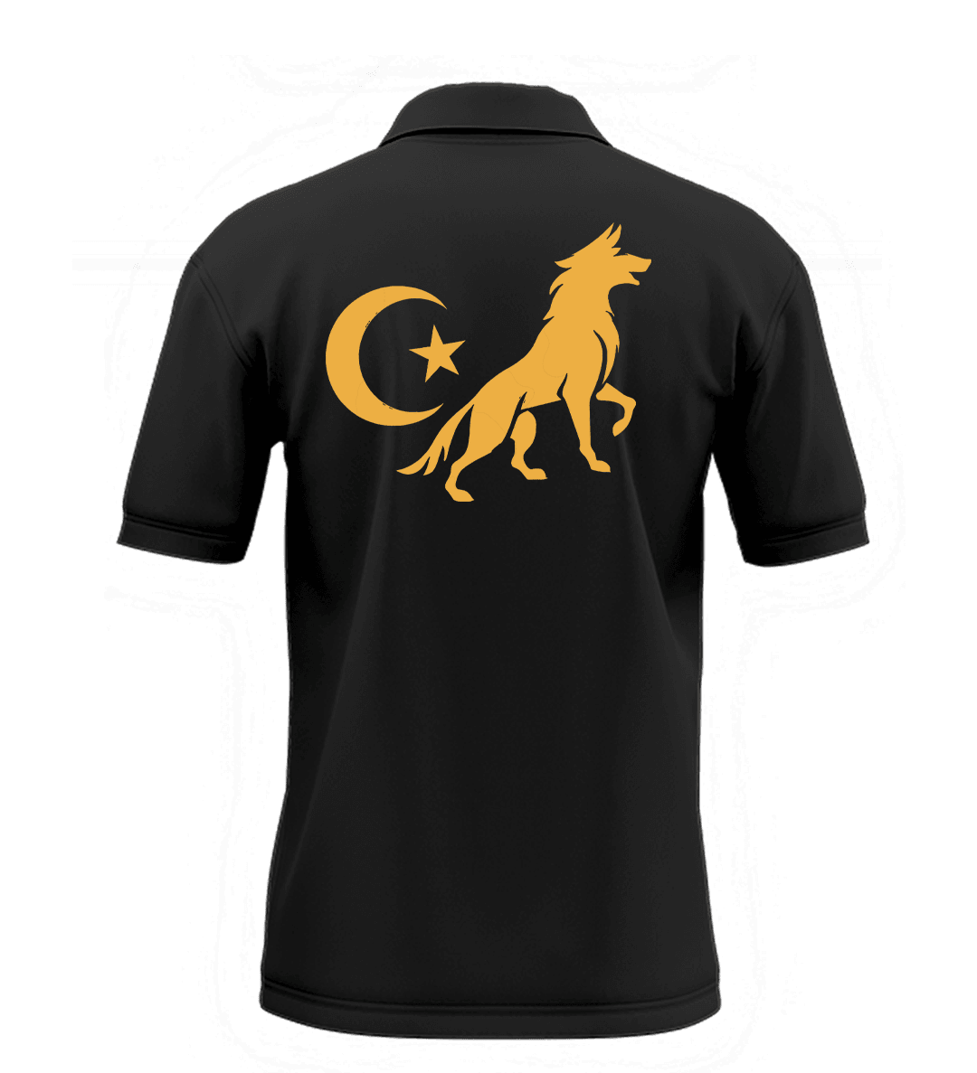 Kurt Hilal Ön Ve Arka  Baskılı (Unisex Polo Yaka)