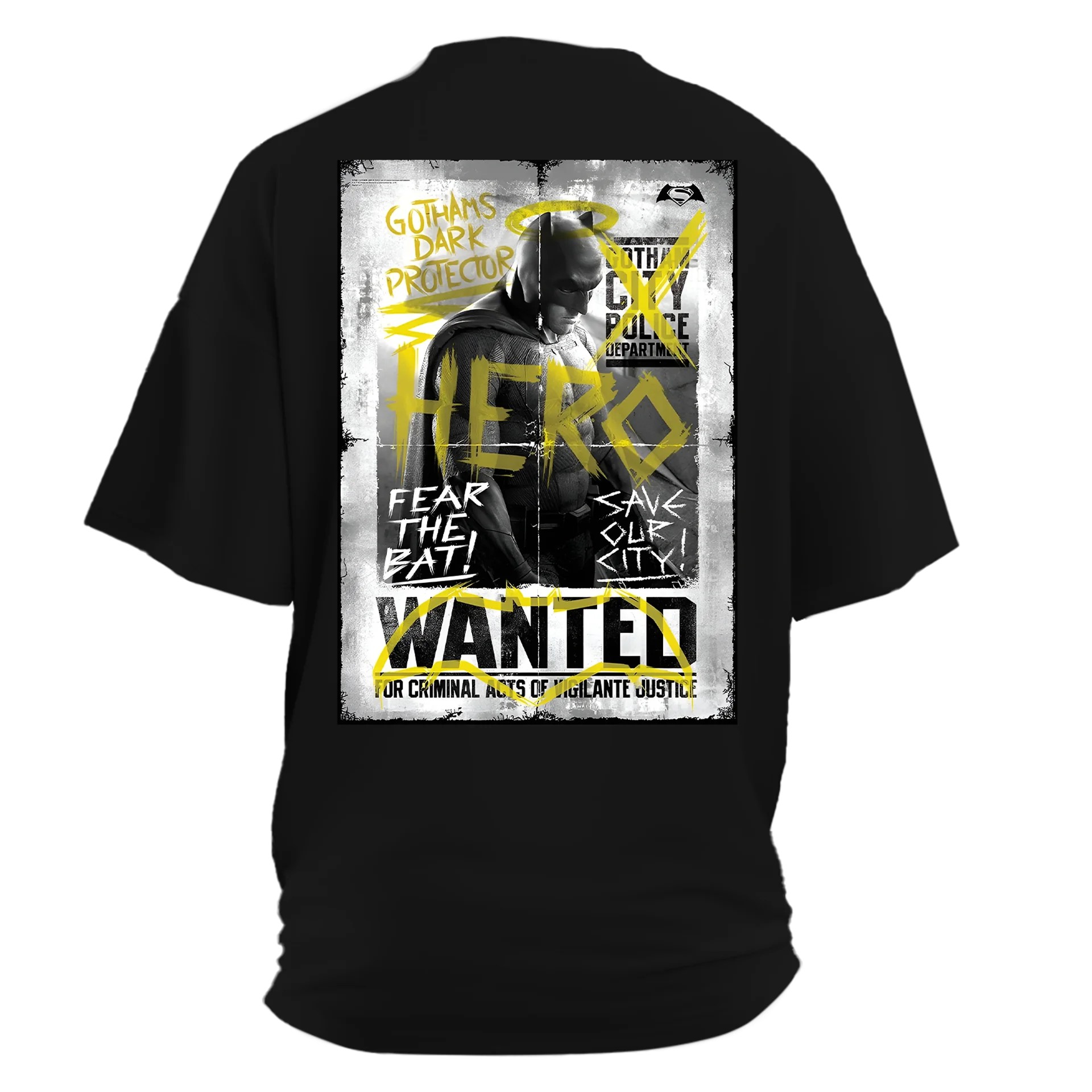 Batman Ön Nakışlı Arka Baskılı  (Siyah  2XL   BEDEN  Regular   TEK Beden Outlet Ürün)