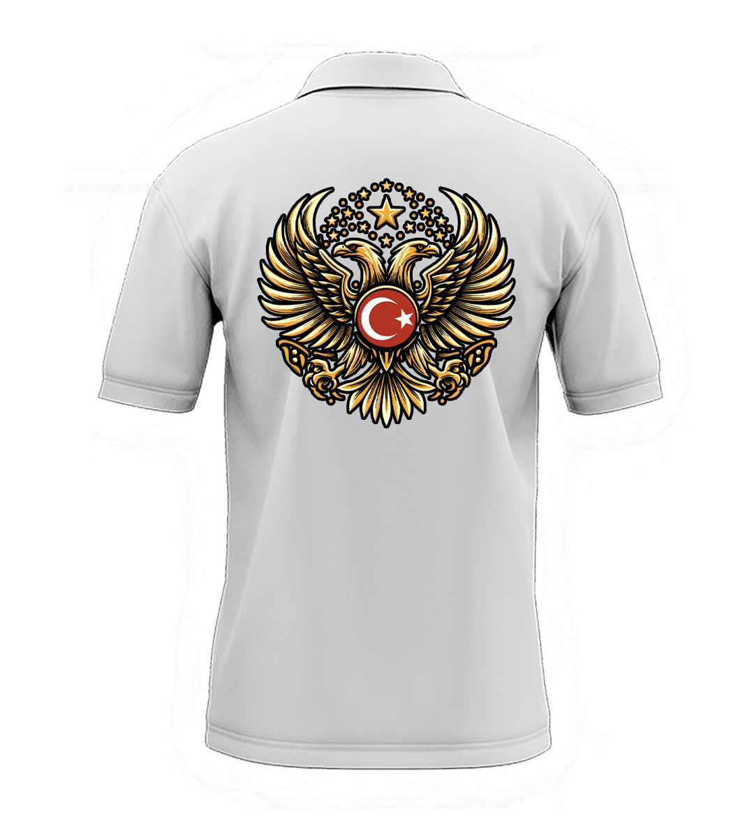 Türk Kartalı  Ön ve Arka  Baskılı Türk Serisi (Unisex Polo Yaka)