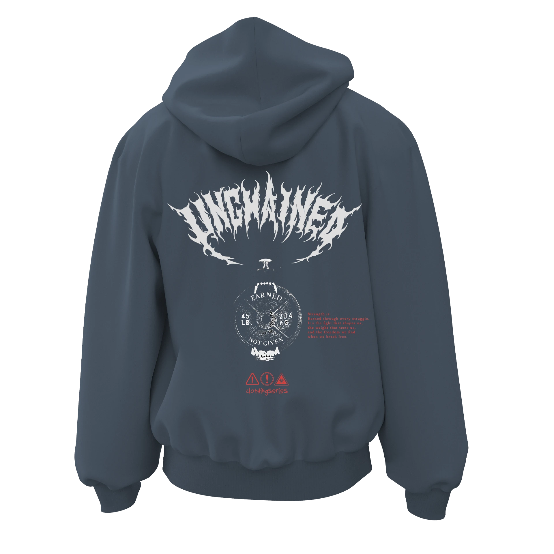 UNCHAINED Ön Ve Arka  Baskılı (Unisex Fermuarlı)