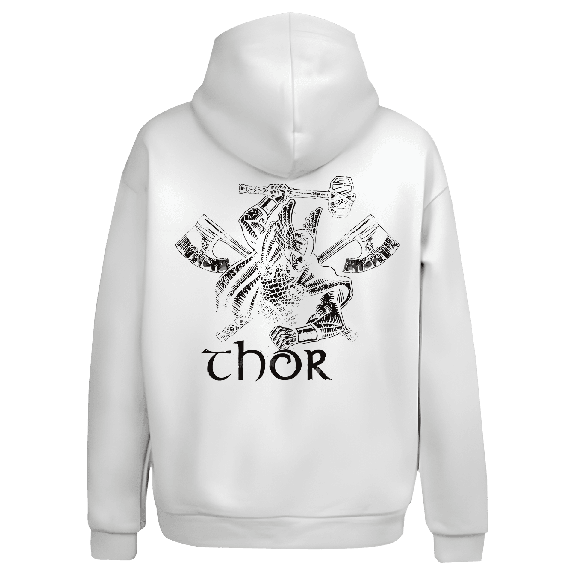 Thor Ön Ve Arka Baskılı Nordic  (Unisex Hoodie)