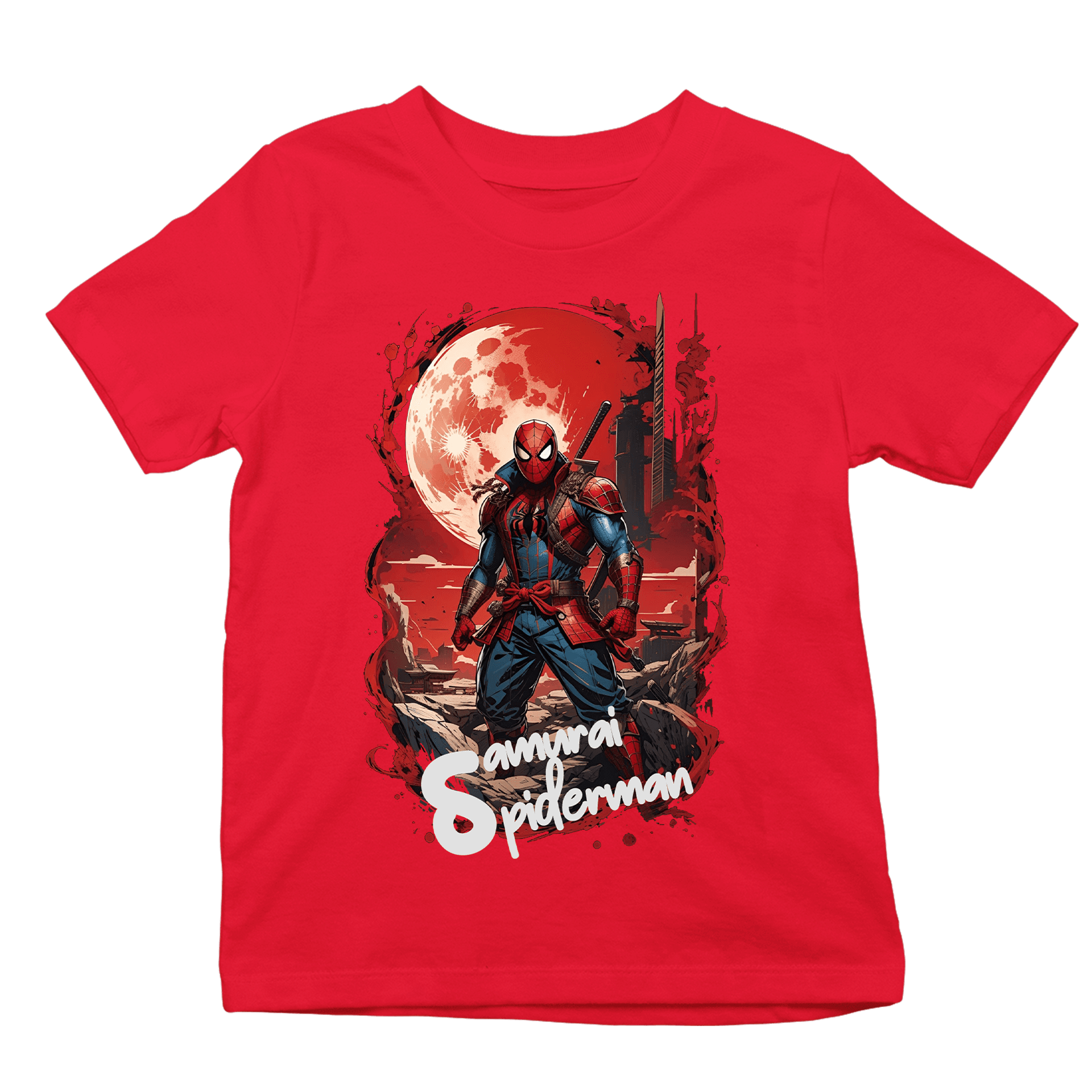 Samurai Spider  Ön Baskılı (Çocuk unisex tişört)