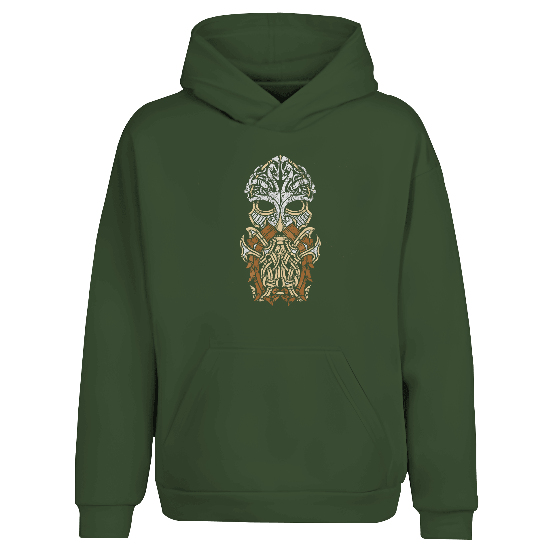 Viking Raven Symbol Ön Ve Arka Baskılı Nordic  (Unisex Hoodie)
