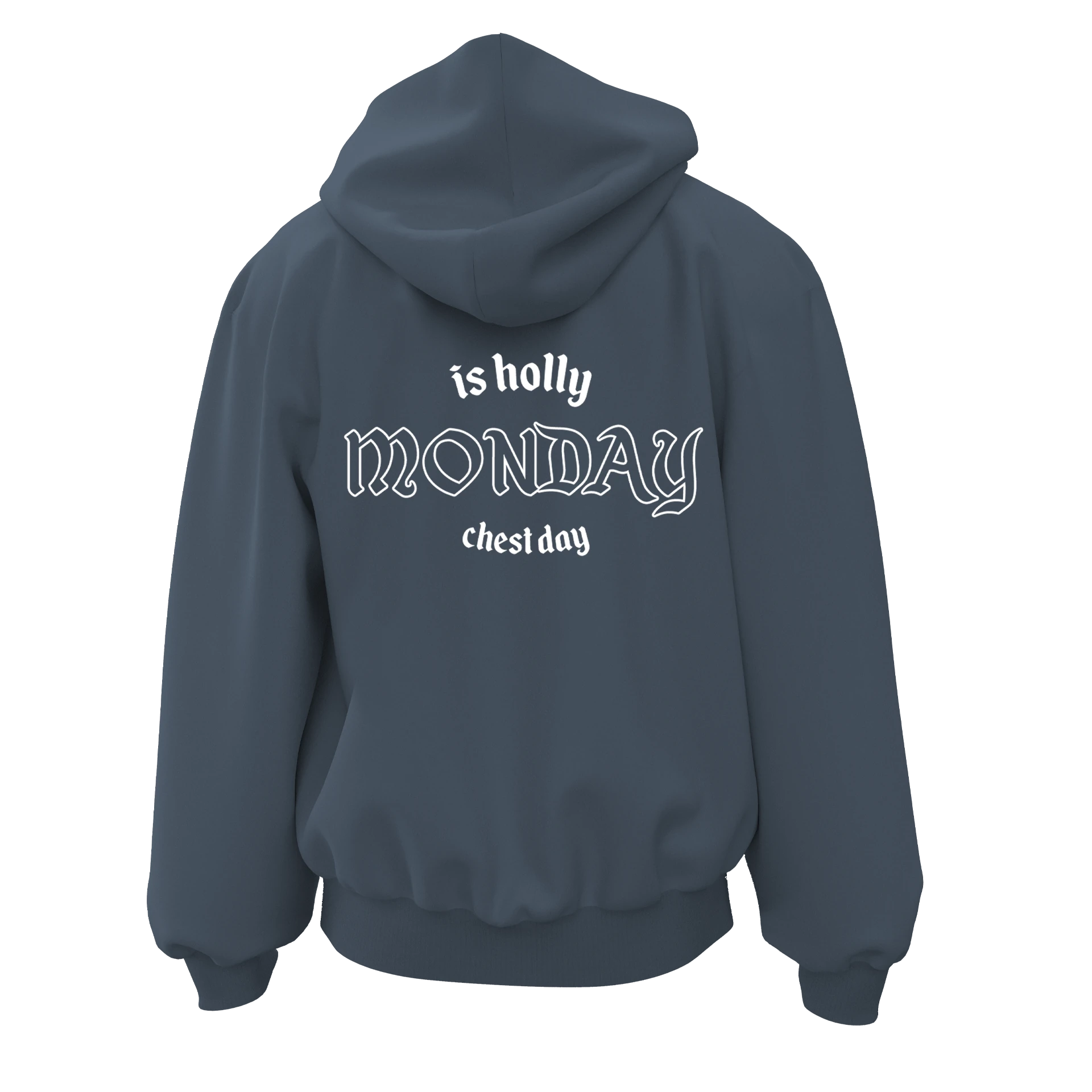 Monday is holly chest Day Ön ve Arka  Baskılı (Unisex Fermuarlı)