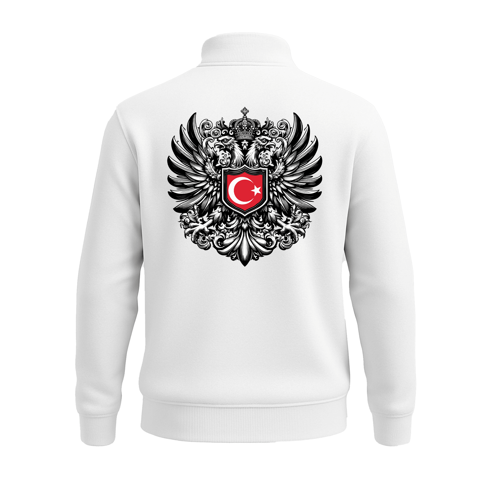 Asi Arma Ön Ve Arka  Baskılı (Unisex Yarım Fermuarlı Sweat)