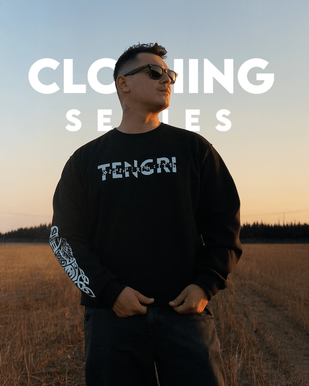 Tengri Ön ve Kol Baskılı  (Unisex Sweatshirt)