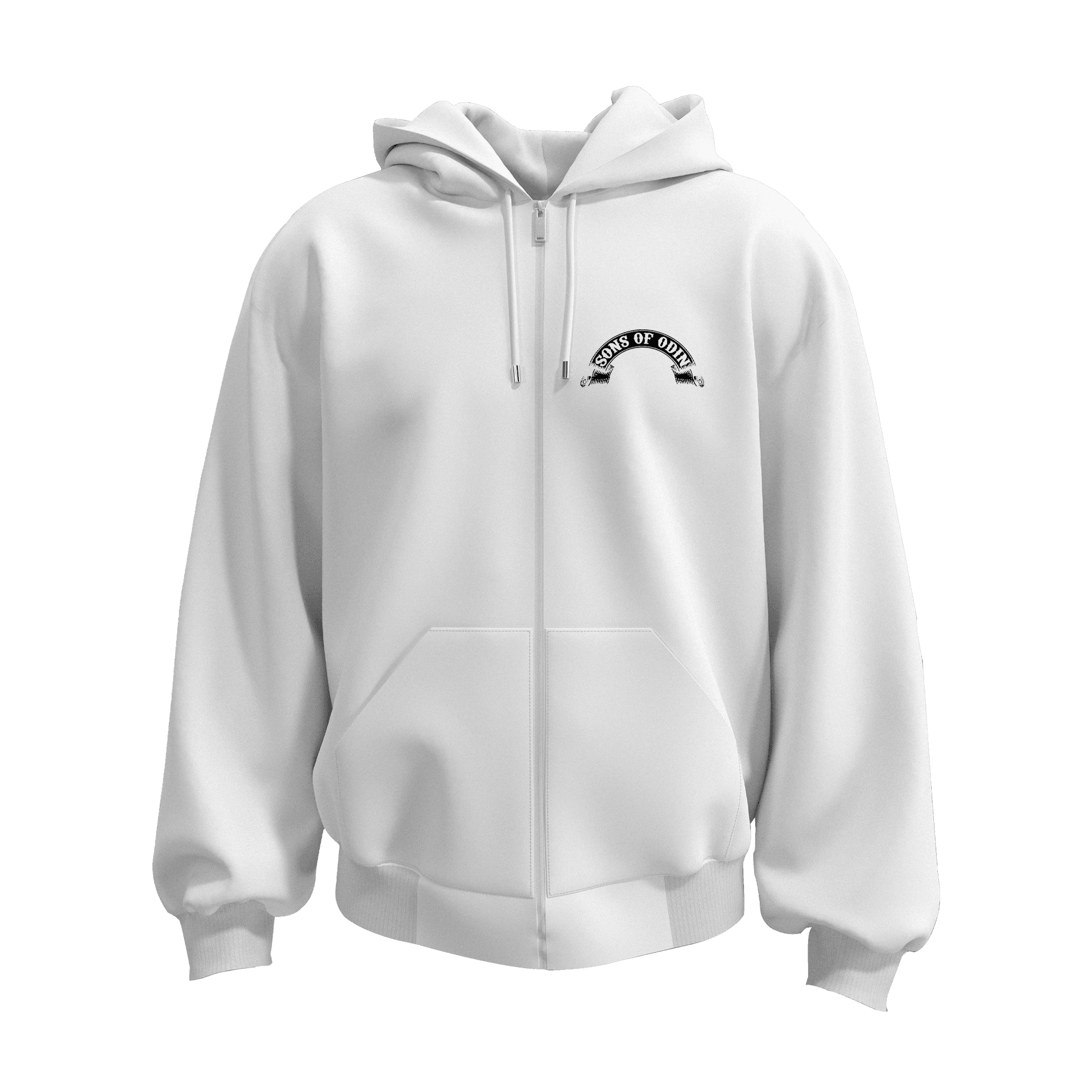 Sons of Odin Valhalla  Ön Baskılı Nordic  (Unisex Fermuarlı Hoodie)