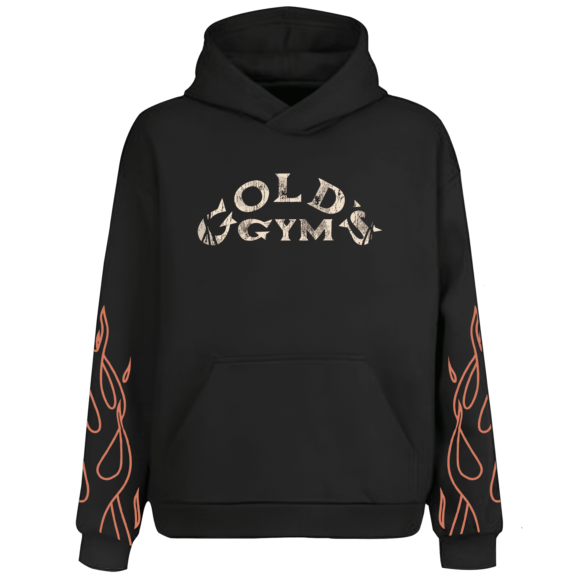 Gold's Gym  Spor Series Ön Arka ve Kol Baskılı (Unisex Hoodie)