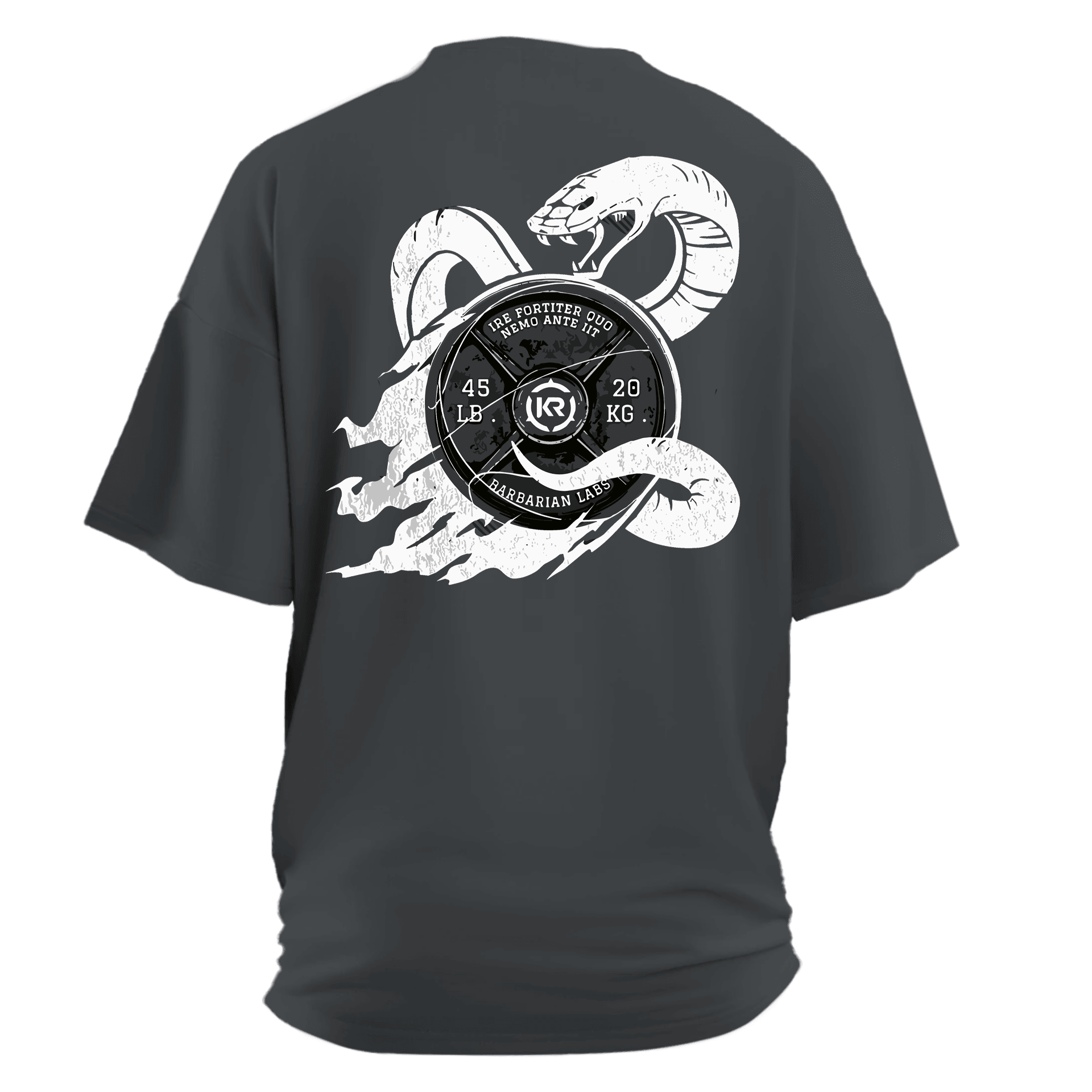 Barbell Snake  Ön ve Arka Baskılı Spor Series (Unisex Tişört )