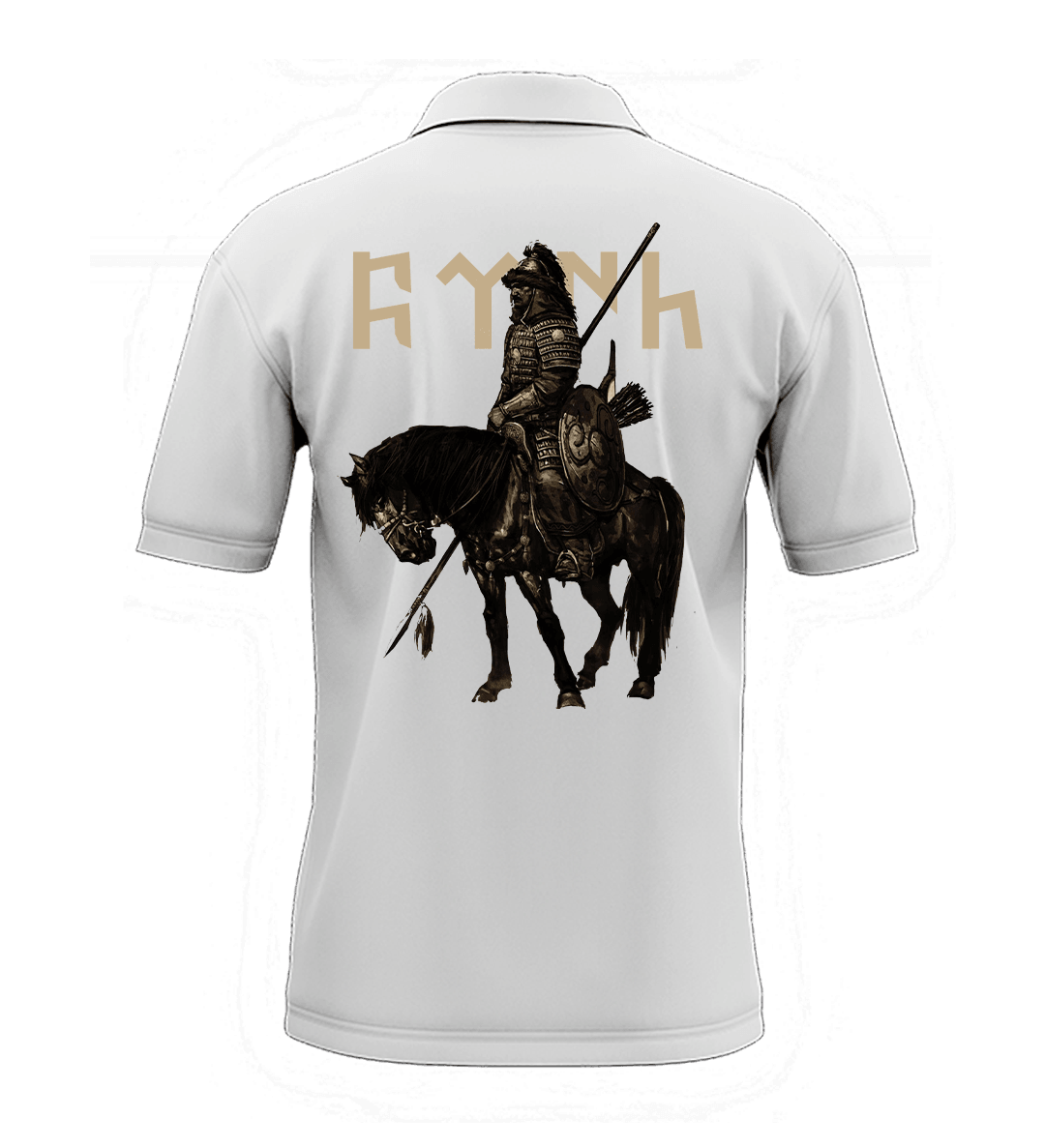 Türk Hakanı  Ön ve Arka  Baskılı Türk Serisi (Unisex Polo Yaka)